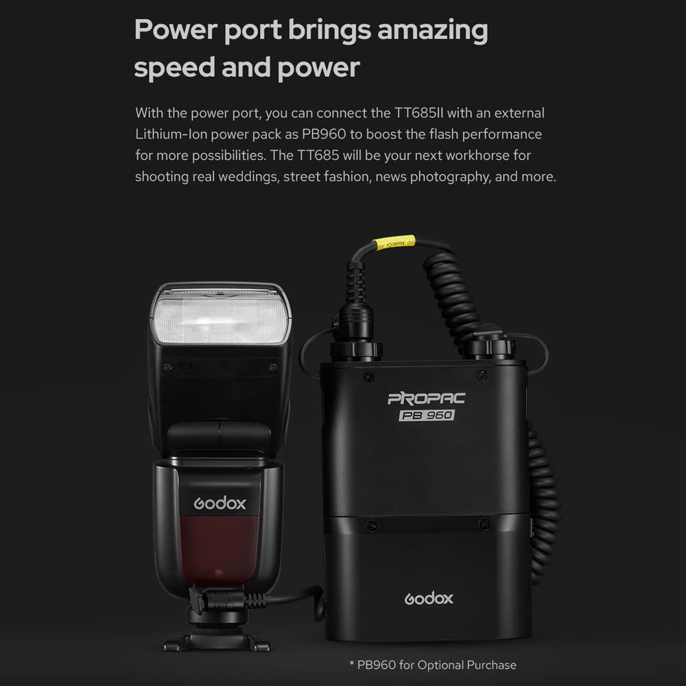 GODOX TT685IIN TTL On-Camera Flash Speedlight - 2.4G Wireless X System, GN60, 1/8000s High Speed Sync - Compatible with Nikon D800/D700/D7100/D7000/D5200/D5100/D5000/D300/D300S/D3200 - Perfect for Portrait, Wedding & Event Photography