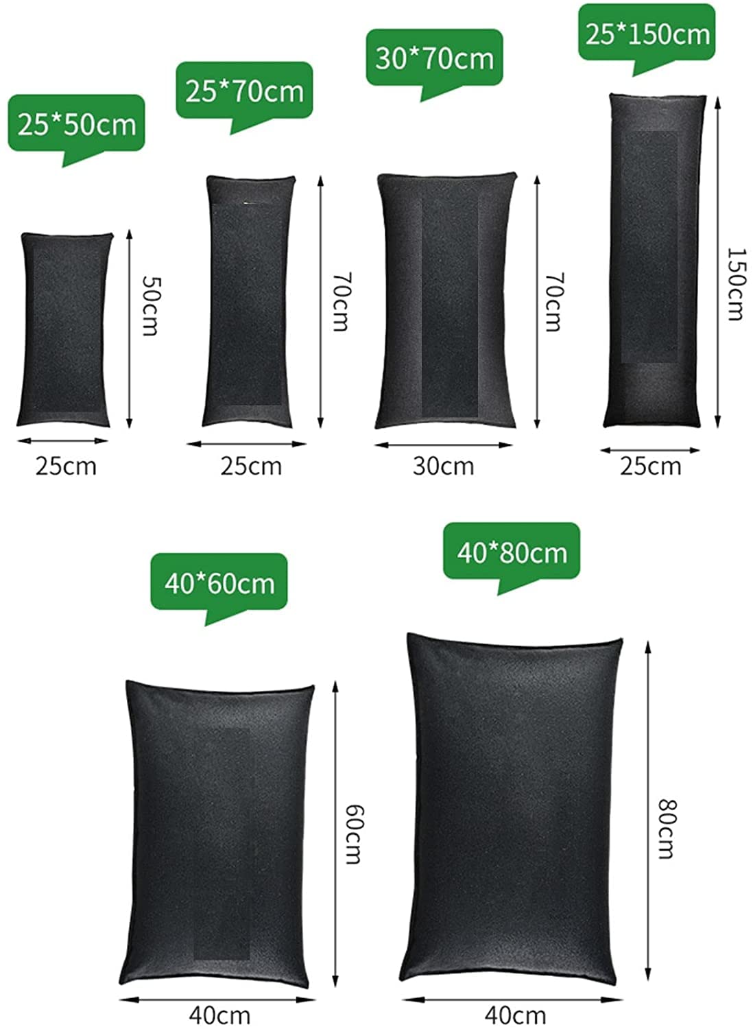 Self-Inflatable Flood Barrier Bags - Water Absorbent Sandbags for Flood Control - Heavy Duty Water Barrier (5 Pack) - Perfect for Home Basement, Garage & Emergency Flood Protection