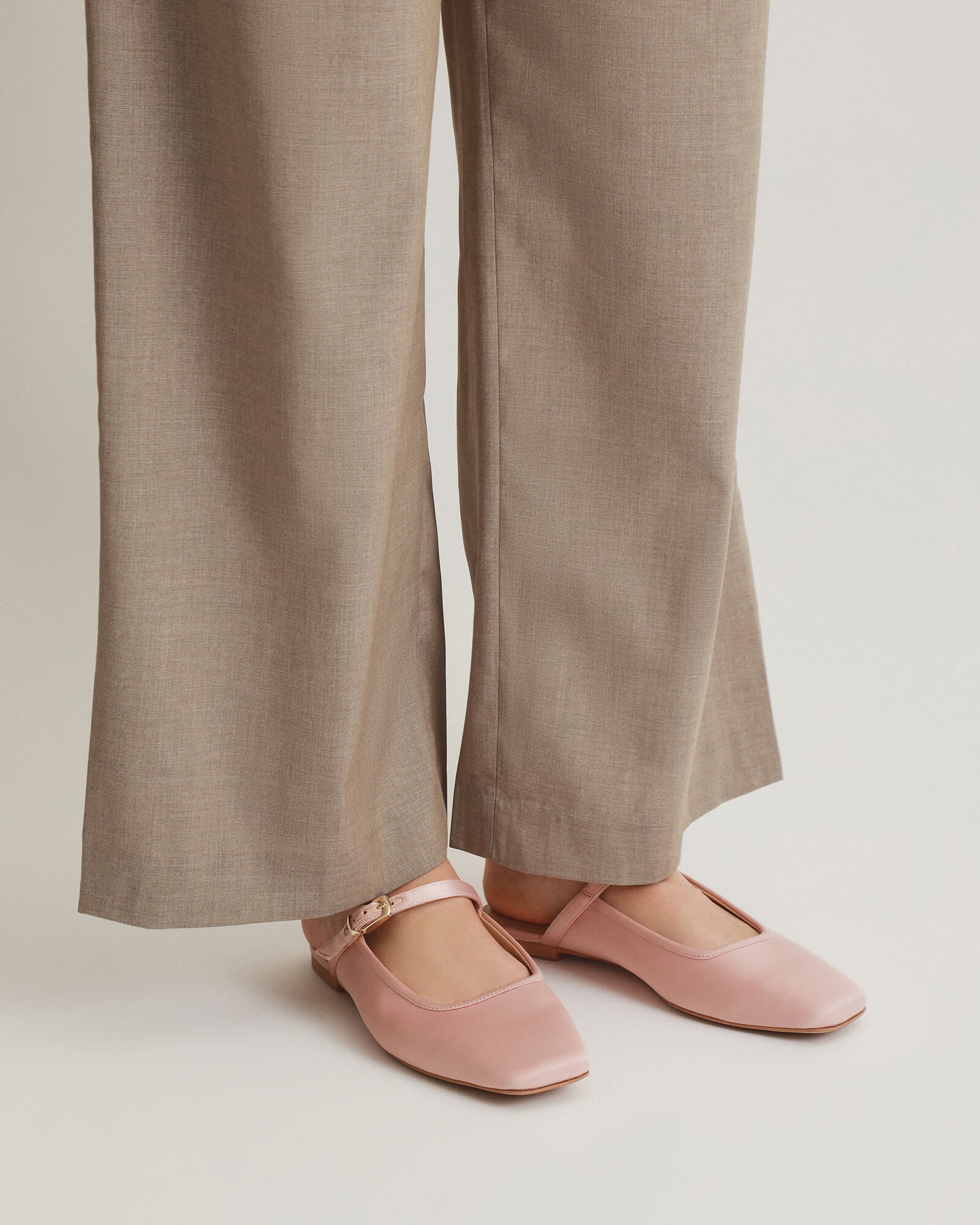 SAMMY DRESS Women's Blush Satin Ballet Flats - Comfortable & Elegant for Work, Wedding & Party Occasions