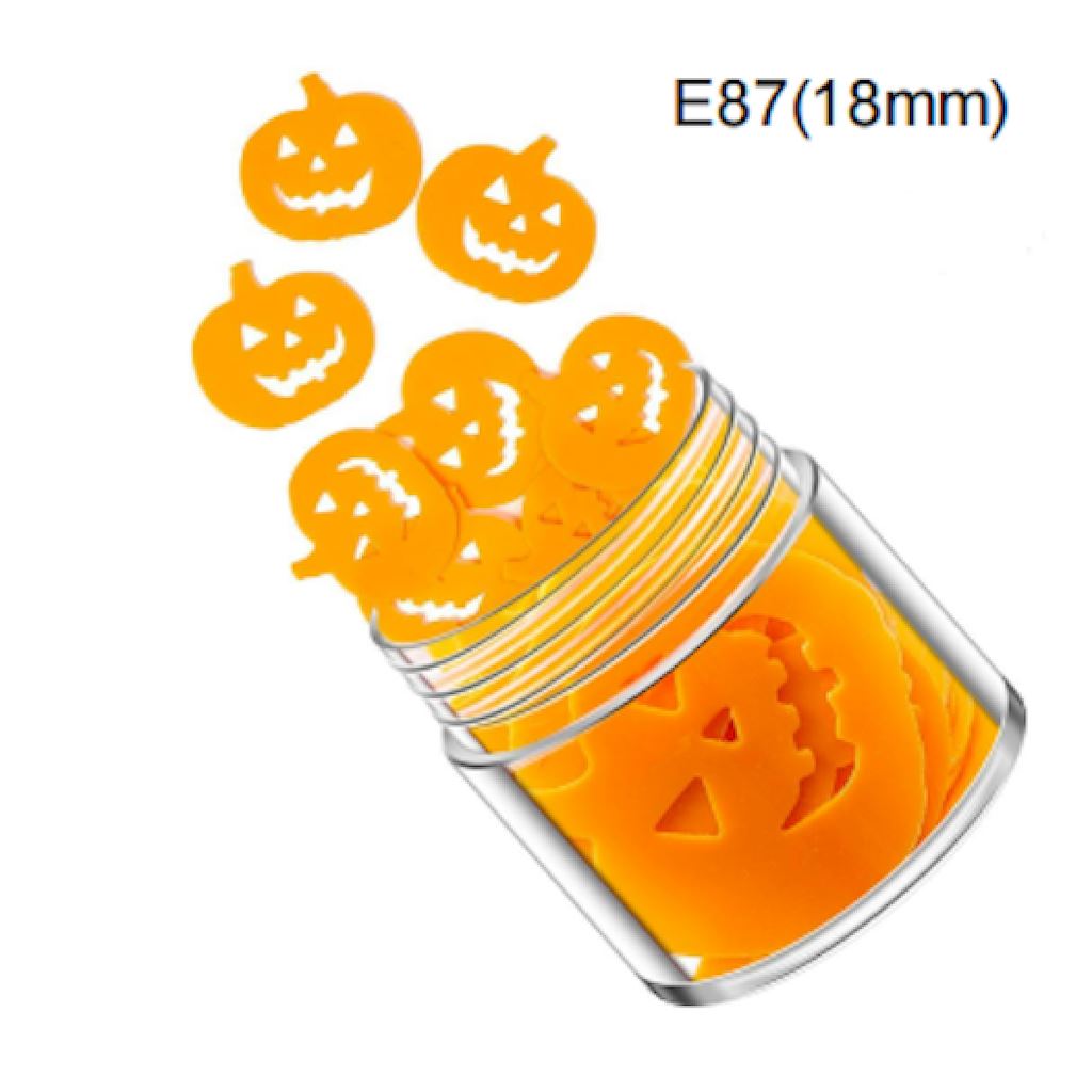 Halloween Nail Art Sequins - Self-Adhesive Glitter Nail Decorations for Costume Parties & DIY Nail Designs