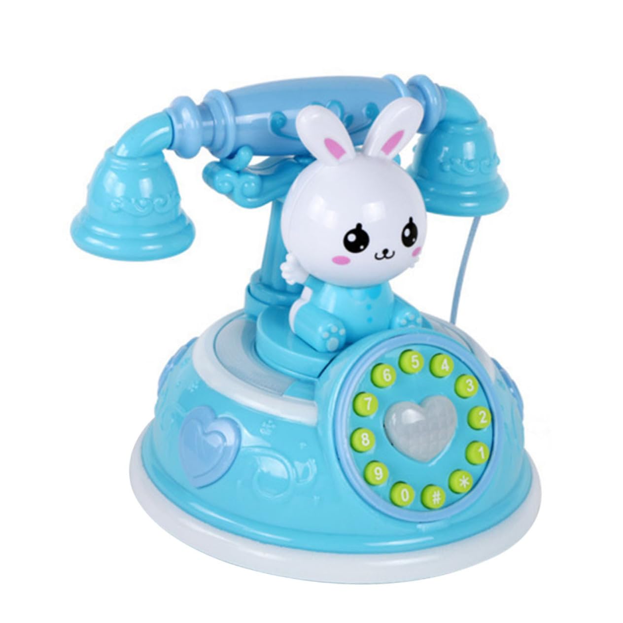 WESIEVYA Rotating Luminous Baby Toy - Simulated Phone for Infants & Toddlers, Blue Plastic Household Toy for Girls & Boys - Perfect for Nursery Playtime, Early Learning & Sensory Development
