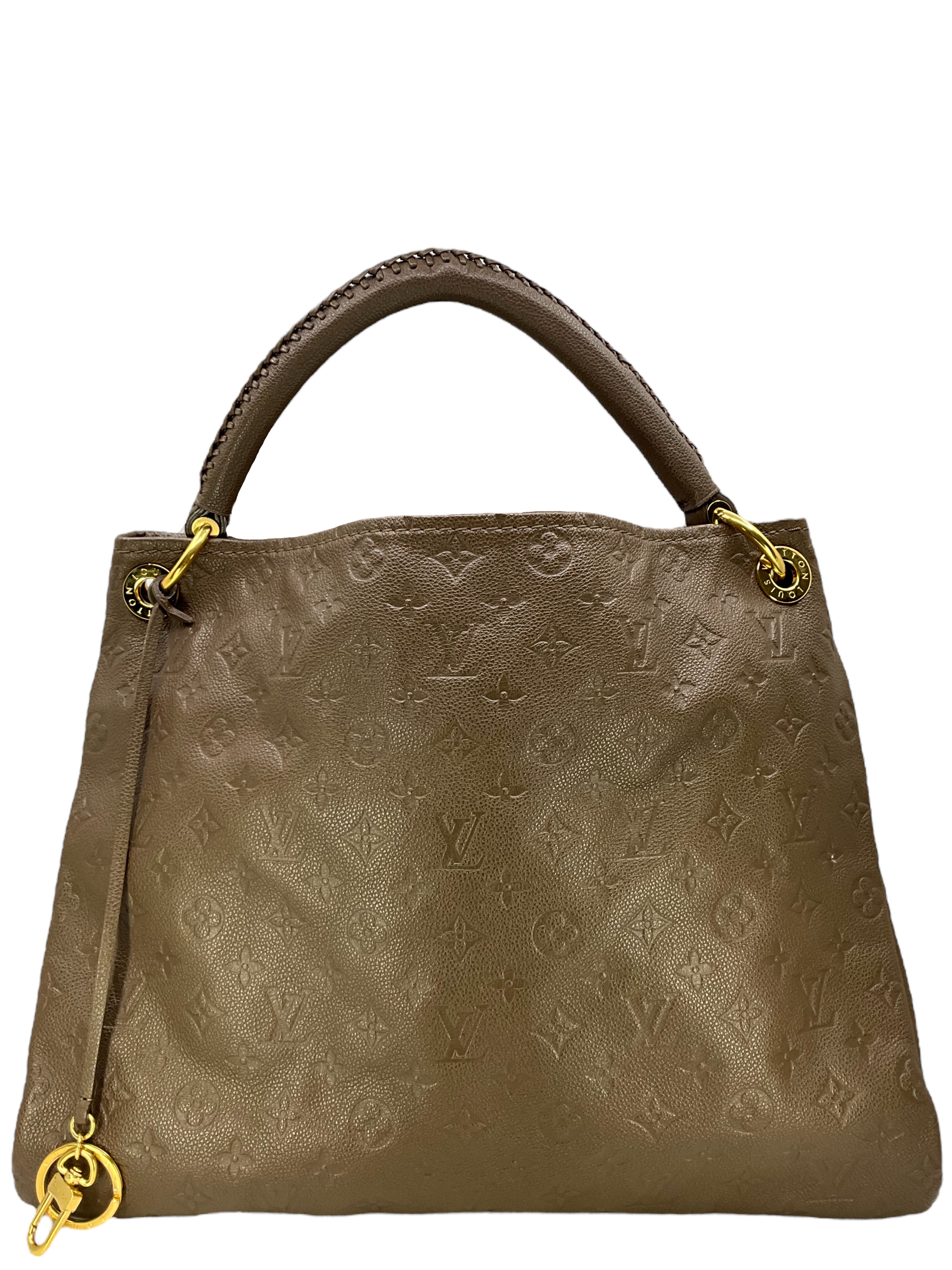 Louis Vuitton Artsy MM Monogram Empreinte Leather Handbag for Women - Brown Shoulder Bag with Zip Closure, Perfect for Work, Travel & Everyday Use