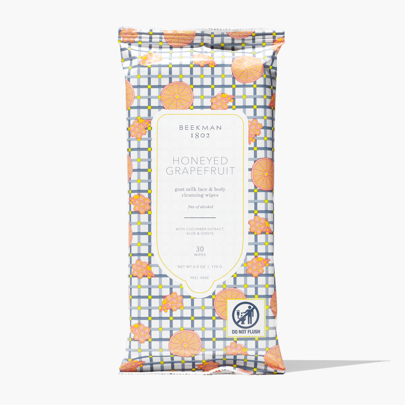 Refreshing Honey Grapefruit Facial Cleansing Wipes for Acne-Prone & Sensitive Skin - Gentle Makeup Remover & Daily Skincare Essential