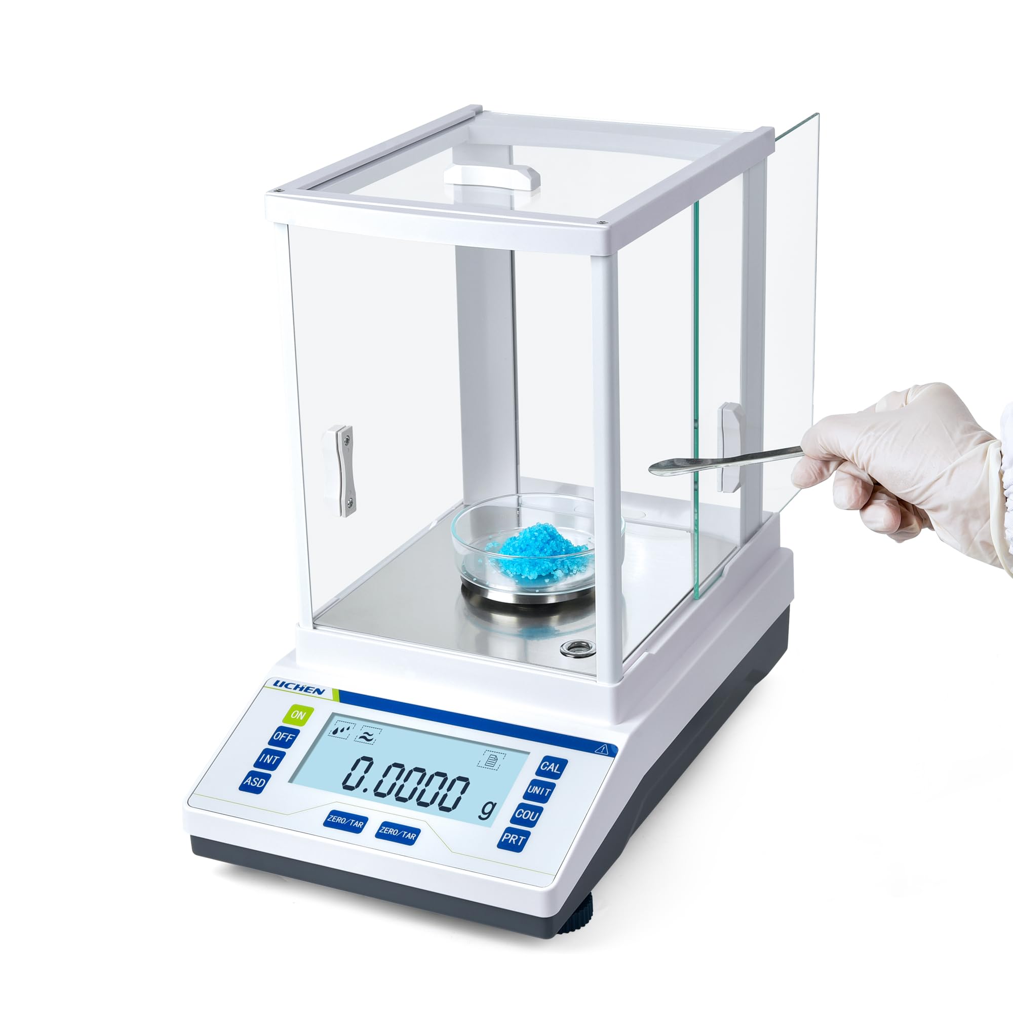 LICHEN 220g x 0.1mg High Precision Digital Analytical Balance - 0.0001g Accuracy Lab Scale for Laboratory, Pharmacy, Jewelry & Gold Weighing | Perfect for Scientific Research, Chemical Analysis & Gemstone Measurement