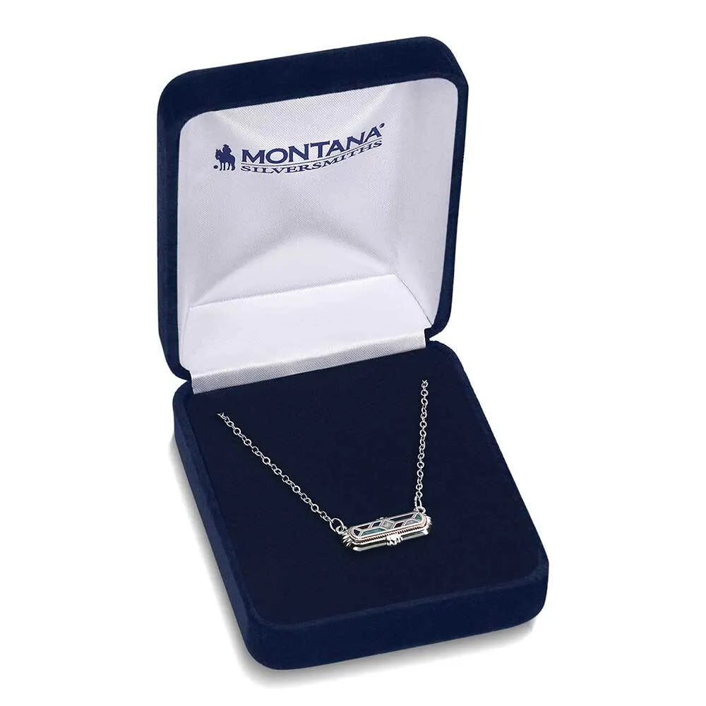 Western Mosaic Bar Necklace for Women - Elegant Bohemian Layering Pendant - Perfect for Casual, Party & Wedding Jewelry
