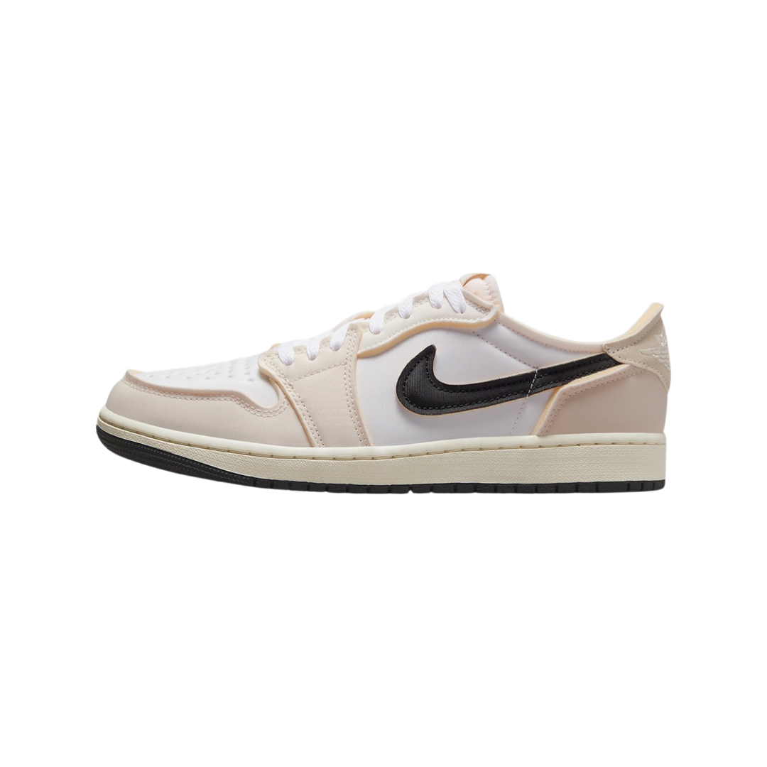 Air Jordan 1 Retro Low OG EX Sneakers - White Coconut Milk/Light Orewood Brown/Black - Men's Basketball Shoes for Casual Wear & Street Style