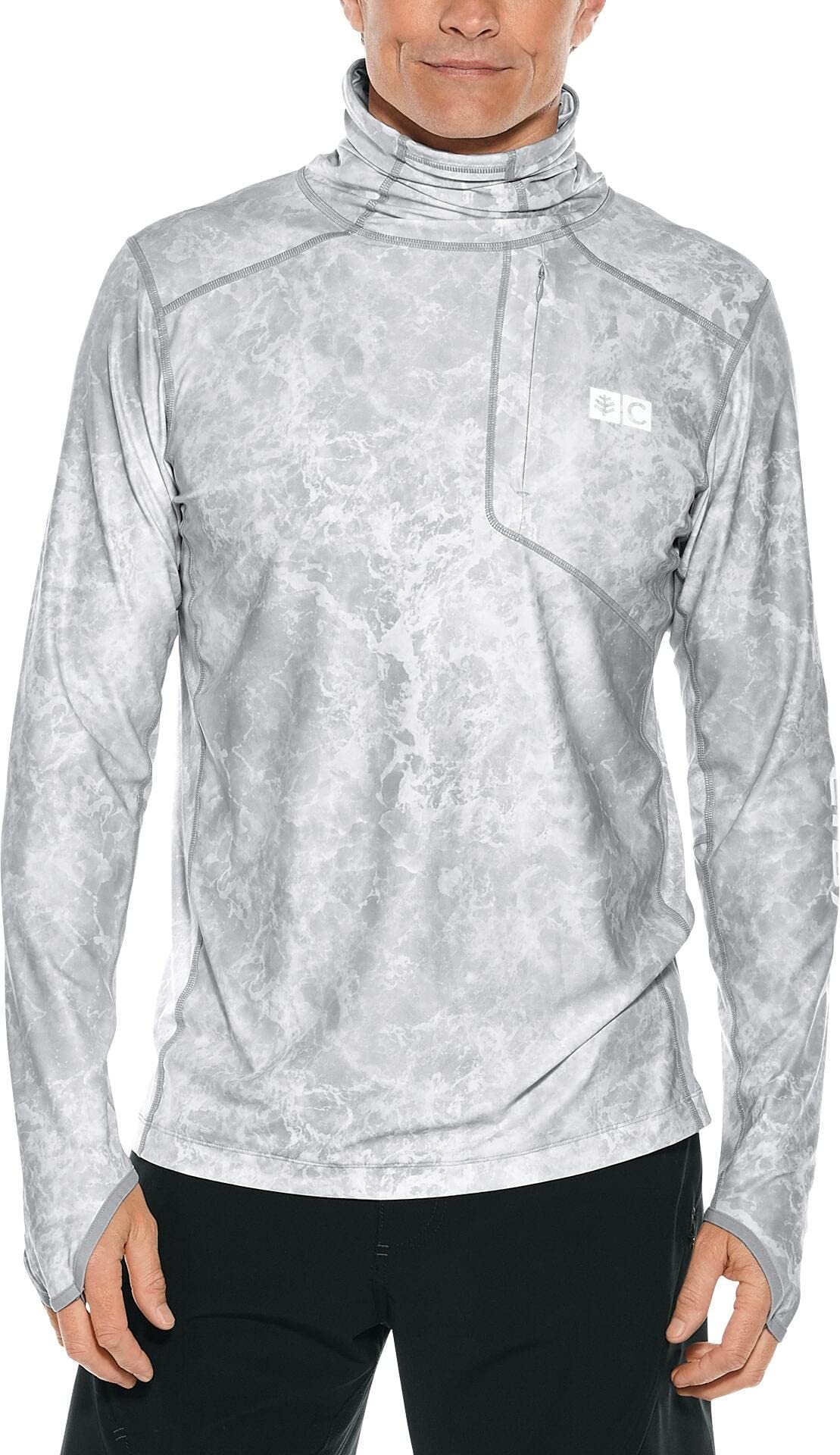 Coolibar UPF 50+ Men's Andros Fishing Hoodie - Sun Protective Shirt with Long Sleeves for Outdoor Activities, Hiking, and Water Sports