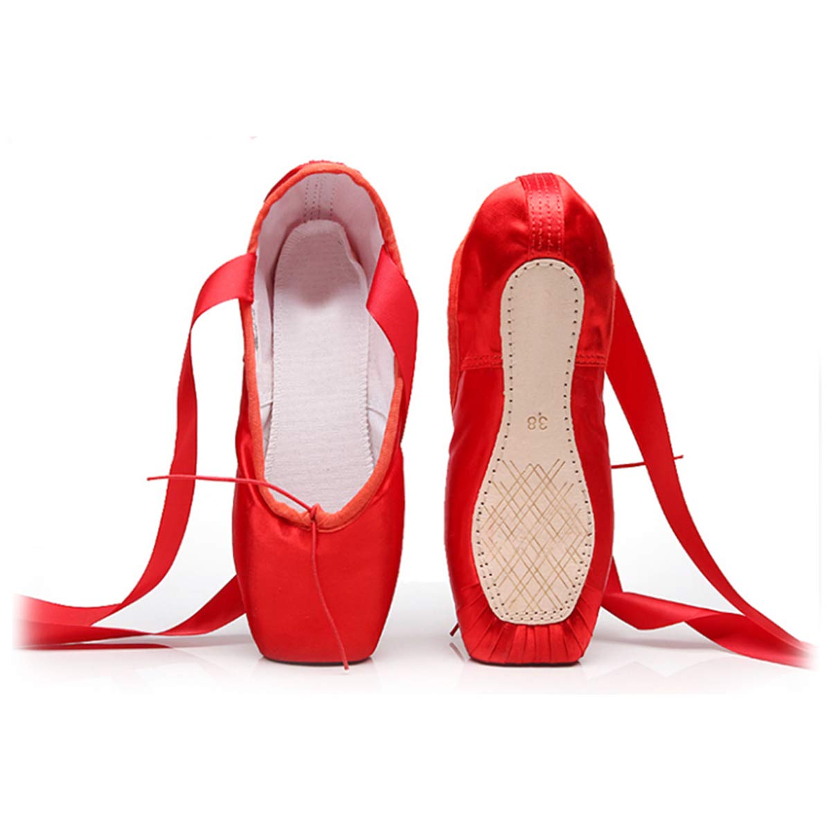 Professional Ballet Pointe Shoes for Girls & Women - Satin Dance Toe Shoes with Comfortable Fit - Perfect for Ballet Classes, Performances & Dance Practice