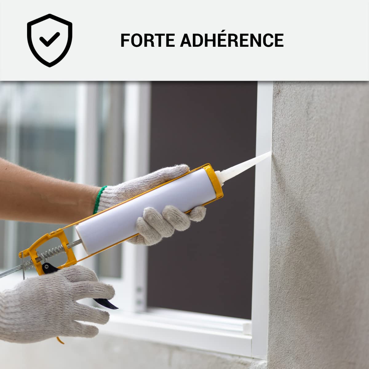 ARCAMASTIC EDIFICACIÓN Silicone Sealant for Windows and Carpentry - 300 ml (White) - Waterproof & Weatherproof - Perfect for Home Repairs, DIY Projects & Construction - ARCANE INDUSTRIES