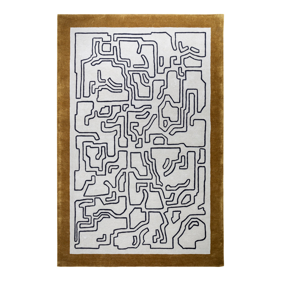 Fragment Structures Rug - Modern Geometric Design Non-Slip Area Rug for Living Room, Bedroom, Office - Soft & Durable Home Decor Carpet for Indoor Use
