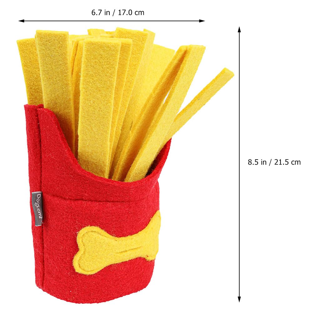 Interactive Dog Puzzle Toy - French Fries Shape Snuffle Mat for Slow Feeding & Chewing | Pet Training & Mental Stimulation for Small & Large Dogs | Perfect for Boredom Relief & Anxiety Reduction