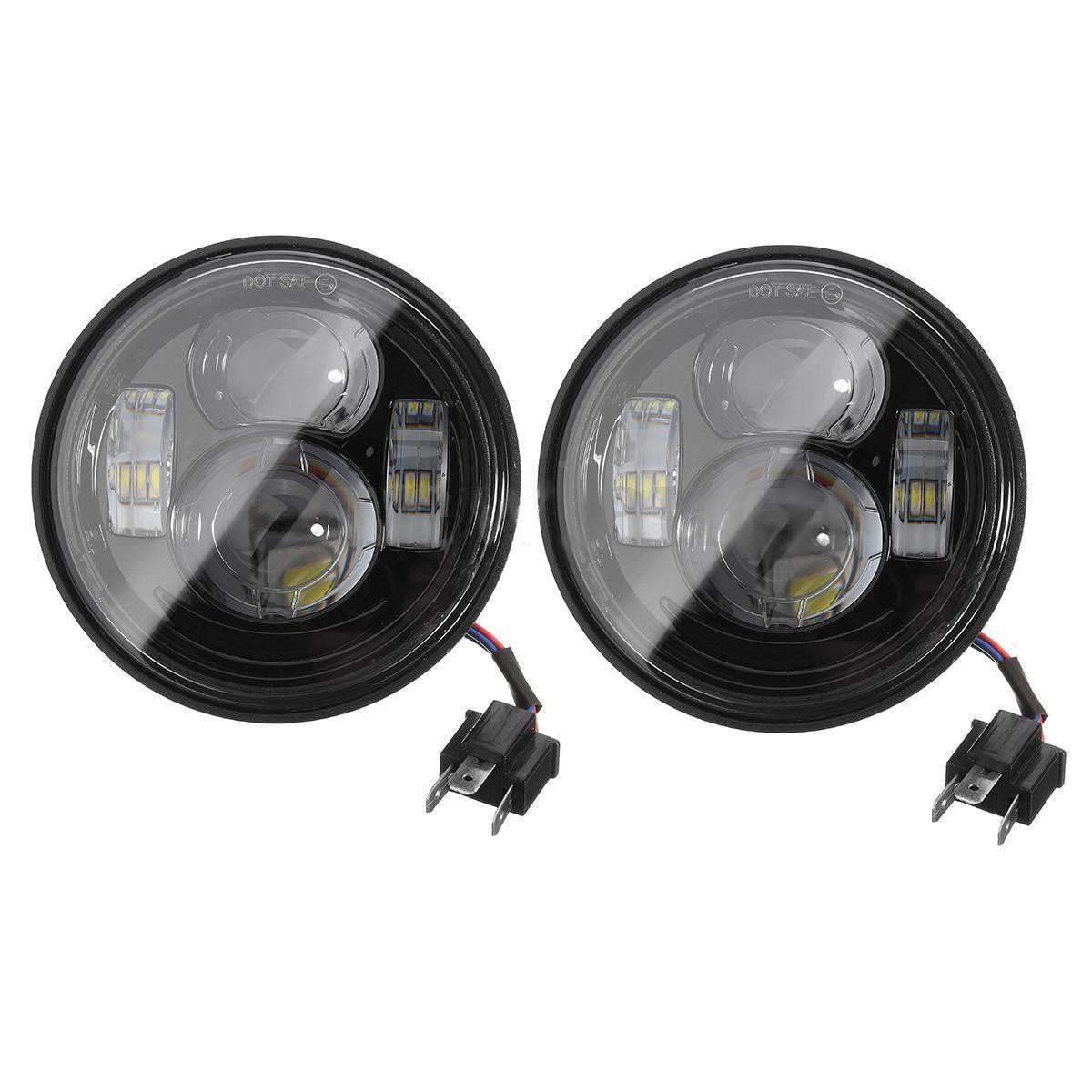 Eagle Lights 8900B-2SB Dual LED Headlight Kit for 2008-2017 Harley Davidson Fat Bob Motorcycles - Black | High Brightness & Easy Installation | Perfect for Night Riding & Enhanced Visibility
