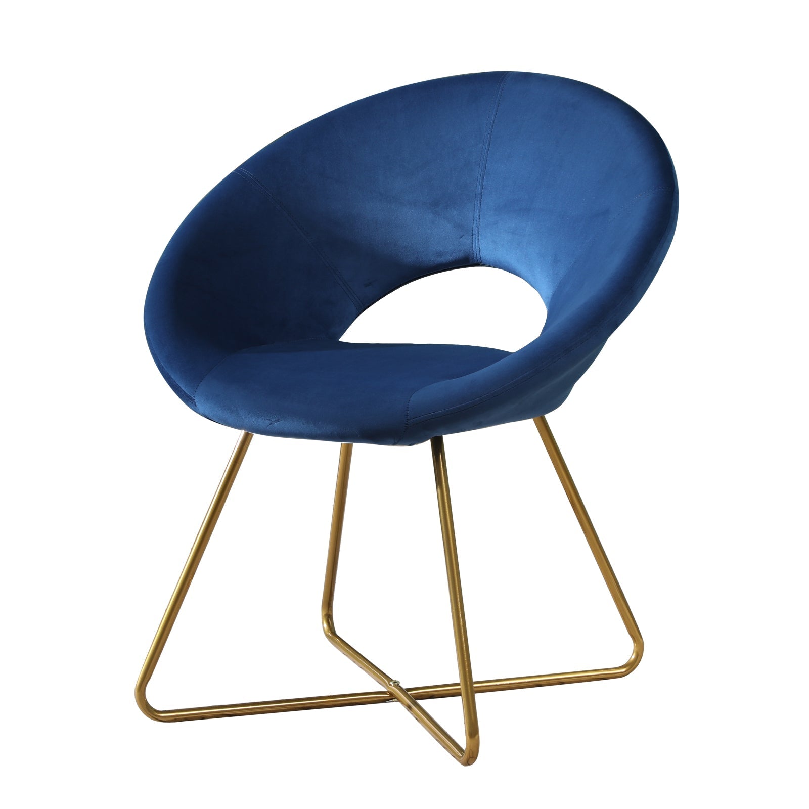 Roundhill Furniture Slatina Silky Velvet Upholstered Accent Chair - Modern Velvet Lounge Chair with Solid Wood Legs for Living Room, Bedroom & Office Decor