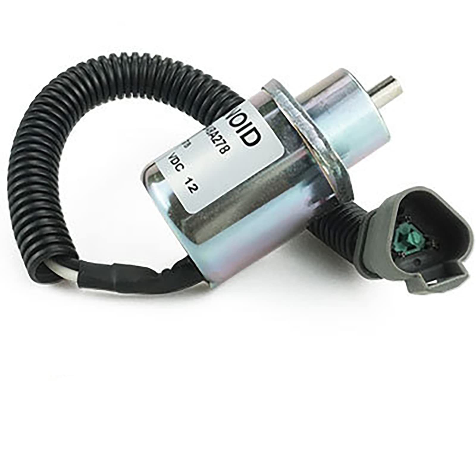 Fuel Shut Off Solenoid Valve 2848A278 - Compatible with Caterpillar Skid Steer, Perkins, Hyster UB704 Engines - Perfect for Heavy Equipment, Construction & Agricultural Machinery Repair
