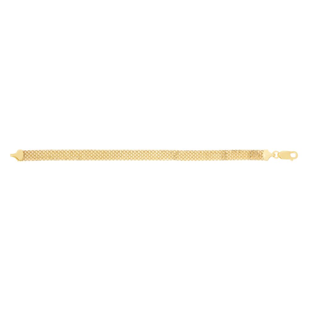 14K Gold 7mm Bismark Chain Necklace for Men & Women - Elegant Layering & Everyday Wear Jewelry