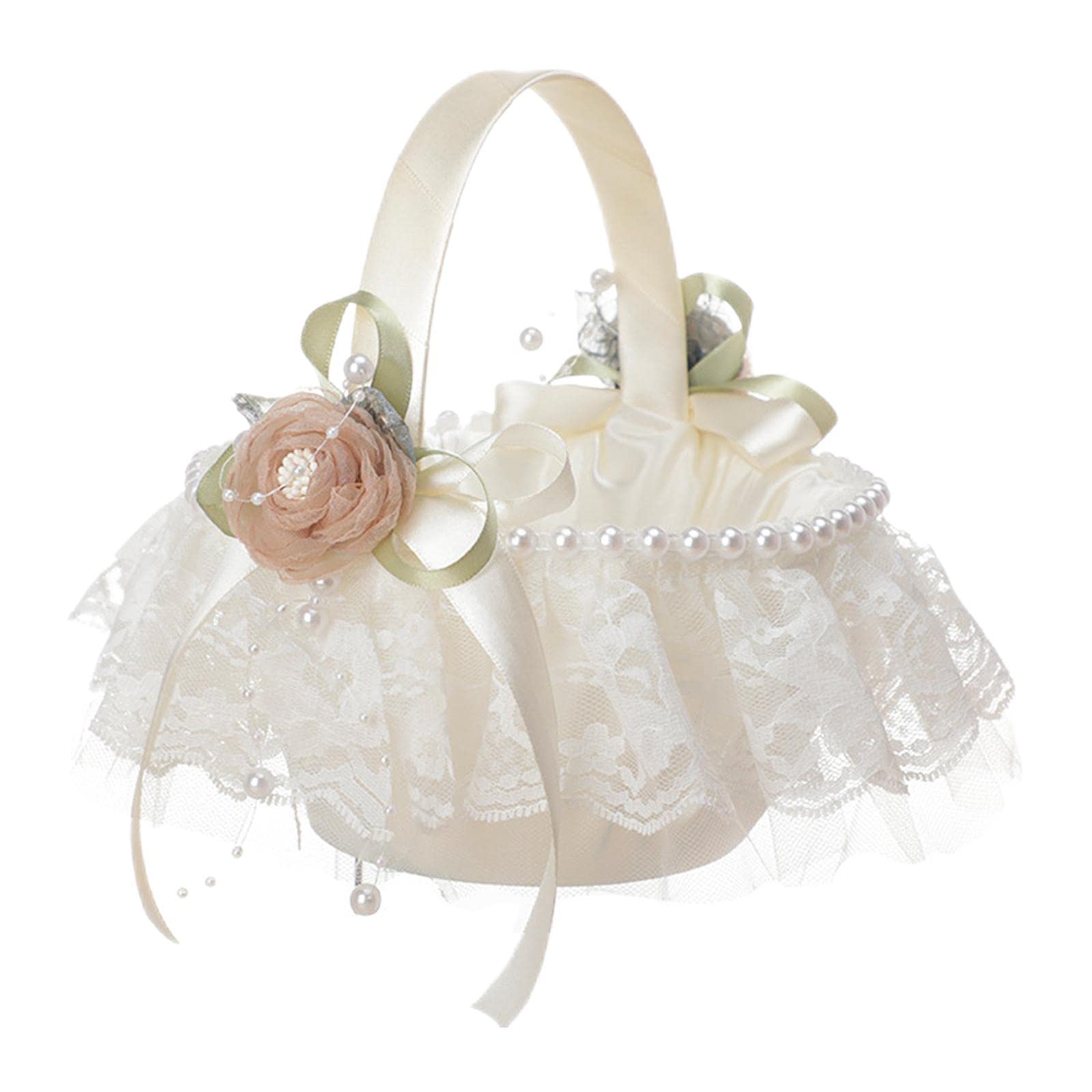 Shamjina Wedding Basket - Elegant Bridal Shower Party Supplies, Wedding Favors & Decorations - Perfect for Bridal Showers, Receptions & Gift Giving
