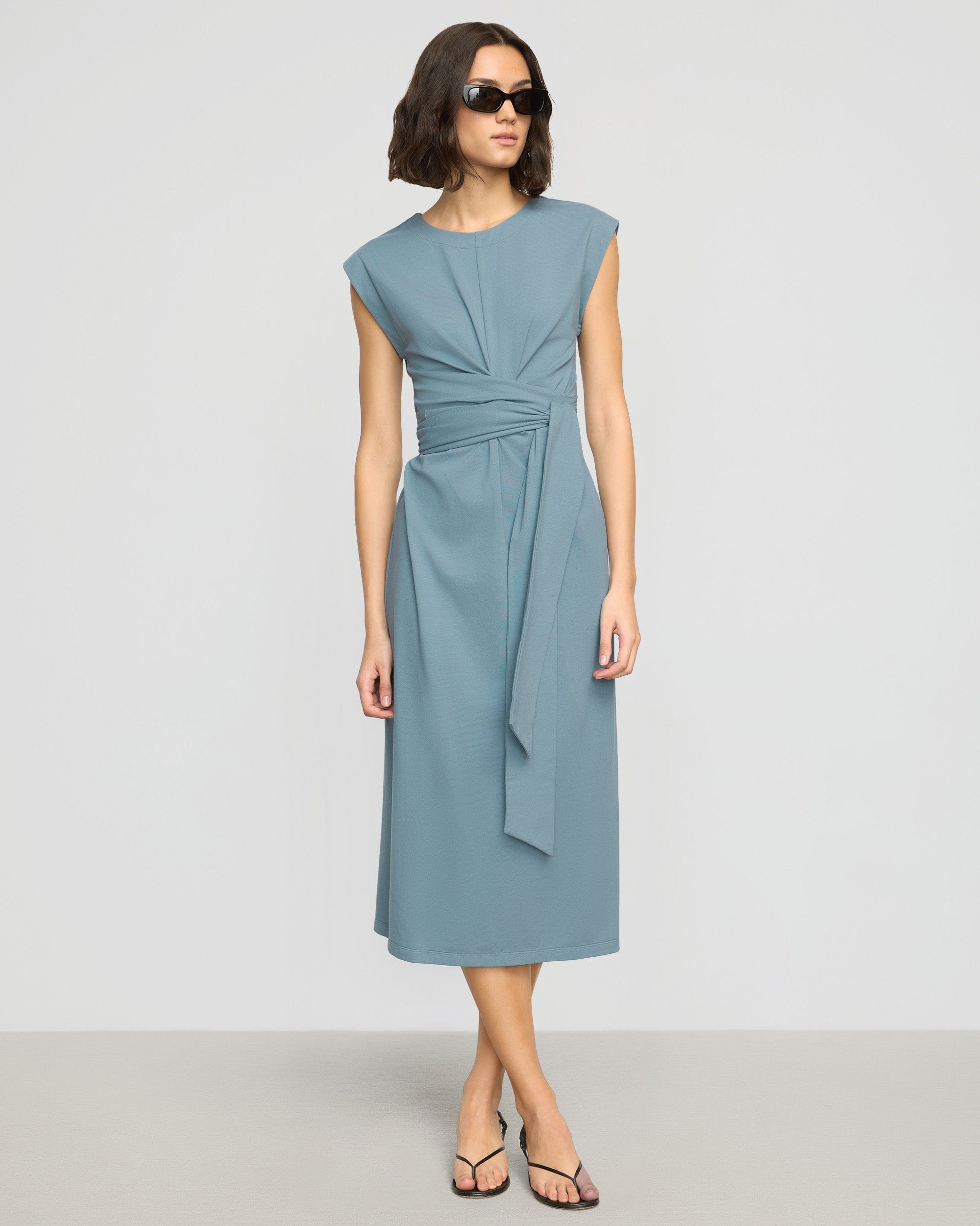 Organic Cotton Wrap Front Dress for Women - Comfortable & Stylish Summer Outfit for Casual Wear, Beach, and Brunch