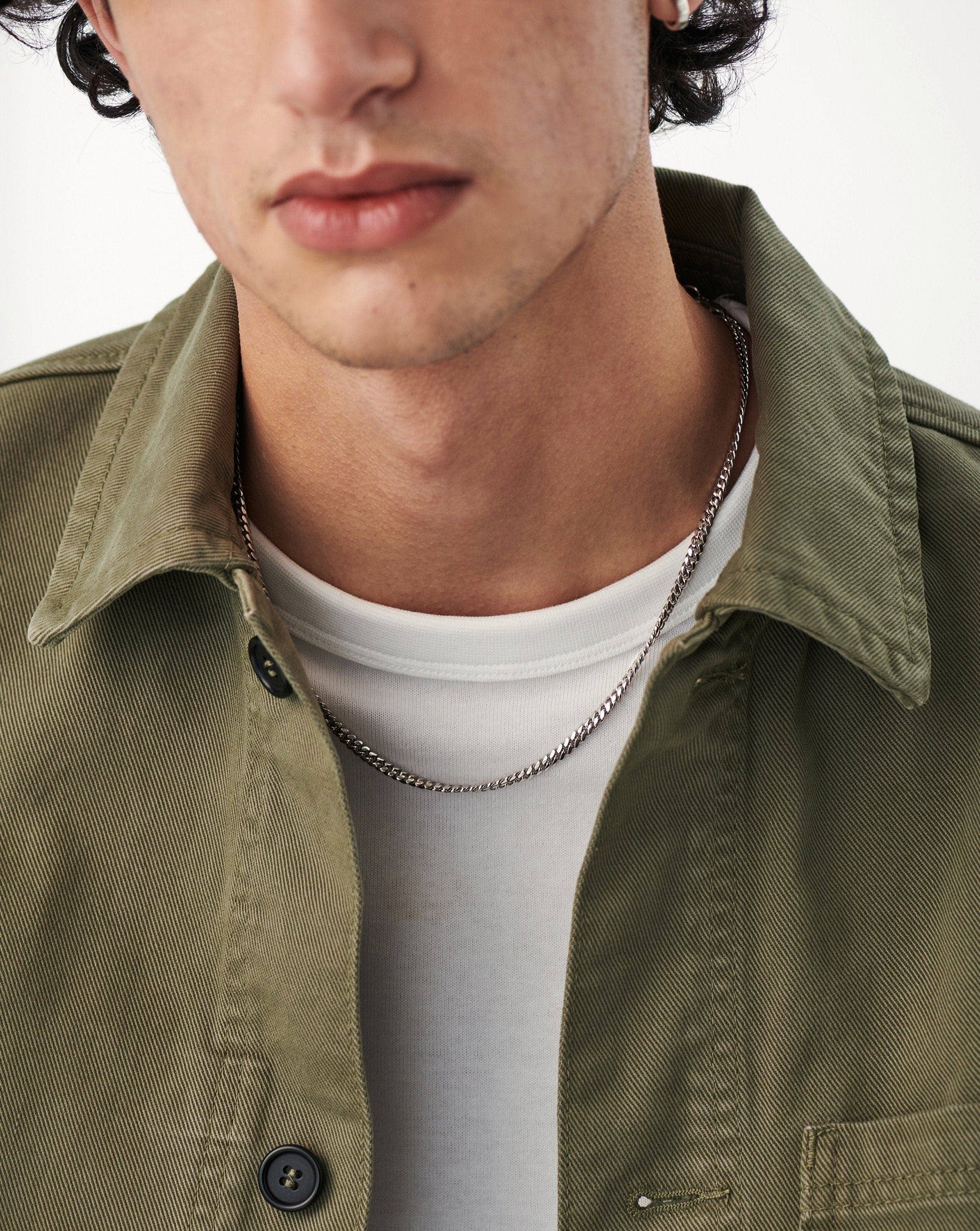 Men's Round Curb Chain Necklace - 14K Gold Plated Stainless Steel Hip Hop Jewelry for Men - Perfect for Casual Wear, Parties & Gifts