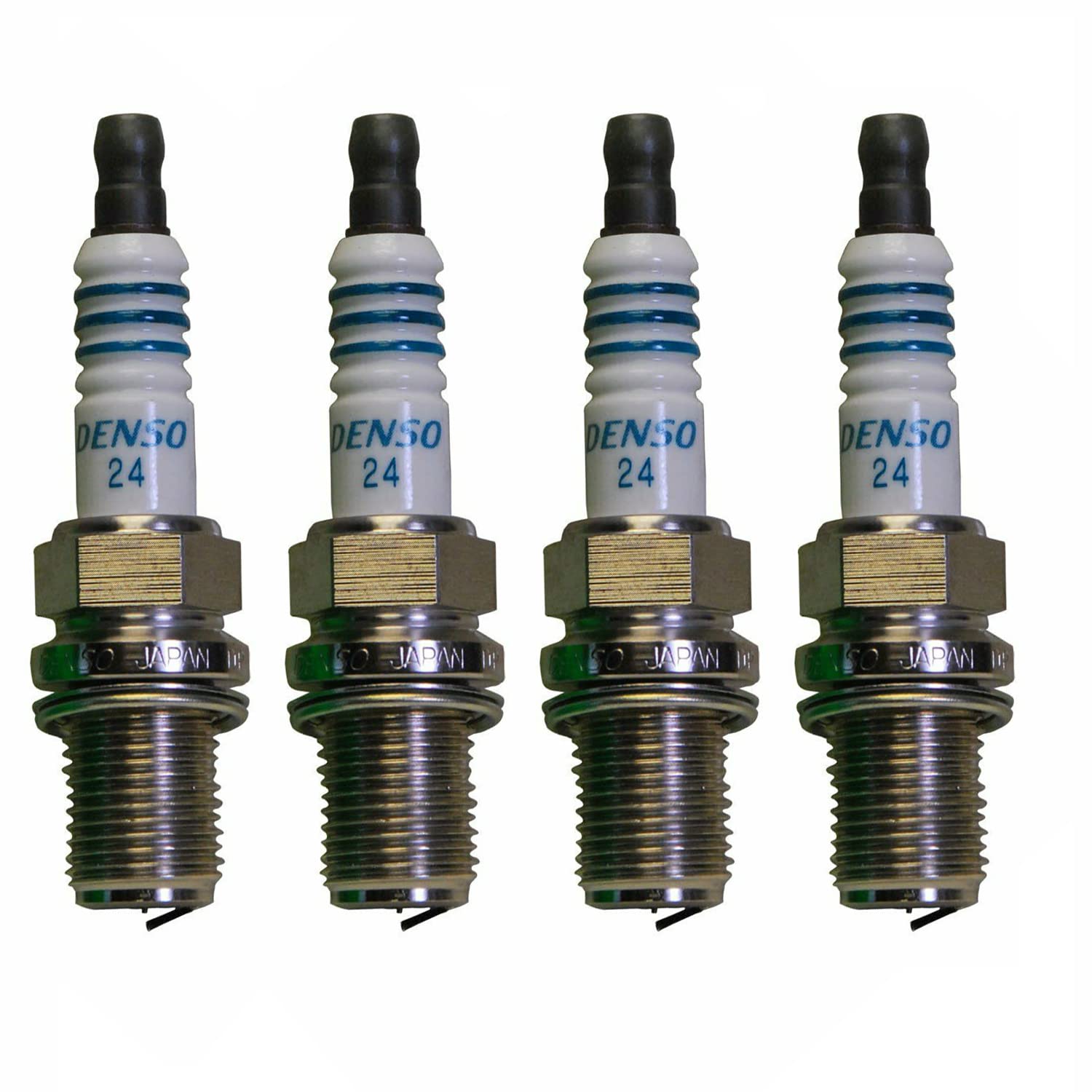 Denso 5701 Iridium Racing Spark Plugs - Set of 4 (0.025 Gap) - Compatible with Honda Civic, Accord, CR-V - High Performance for Racing & Daily Driving