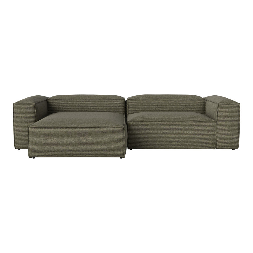 Cosima 2-Seater Sofa with Chaise Lounge - Modern Fabric Sectional Couch for Small Spaces, Living Room & Apartment Furniture (Gray) - Perfect for Relaxing, Entertaining & Small Space Living
