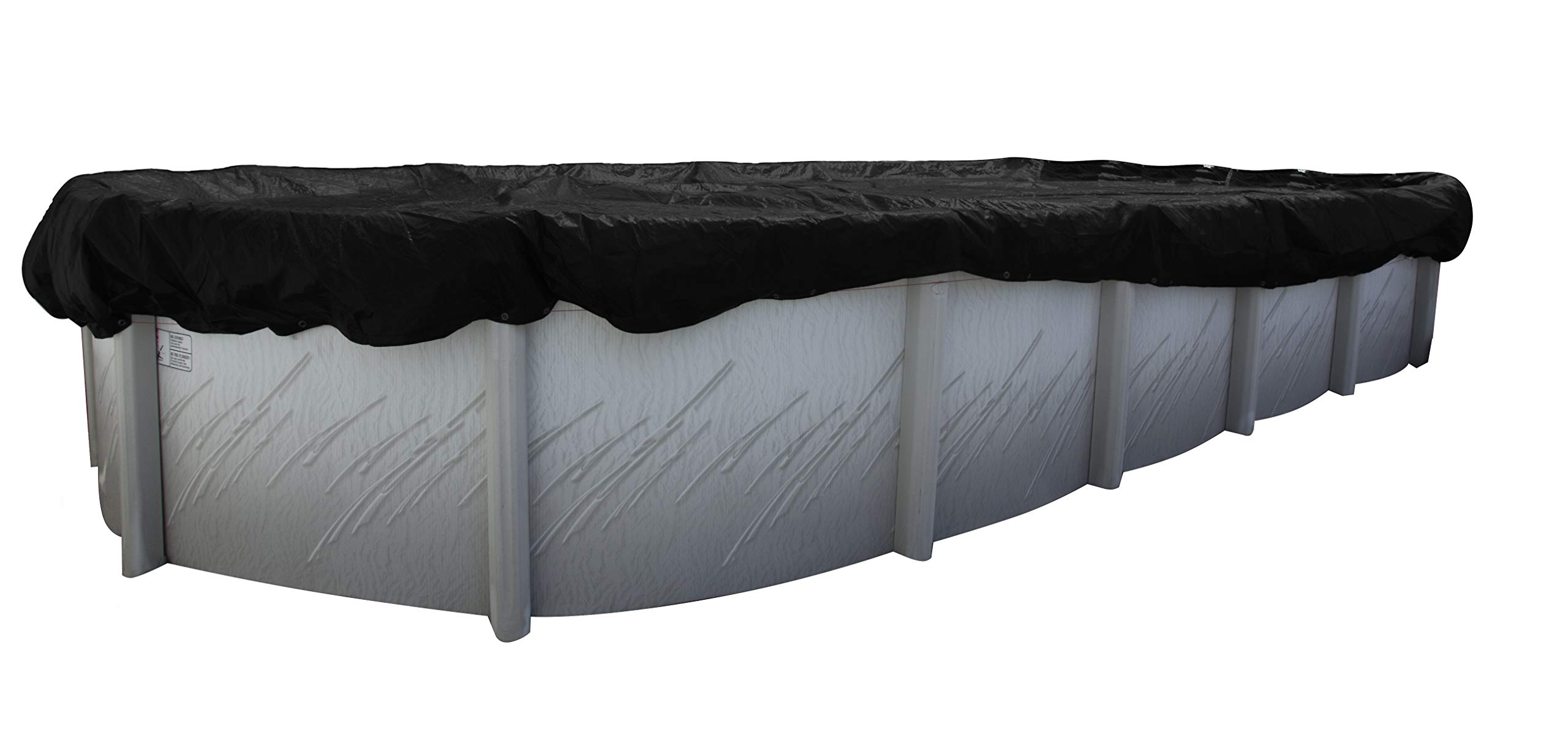Buffalo Blizzard 18x36 ft Oval Above Ground Pool Cover - Heavy Duty Winter Swimming Pool Cover with UV Protection | Blue/Black Reversible Design | Shields from Leaves & Debris | Perfect for Winter Pool Protection & Seasonal Maintenance