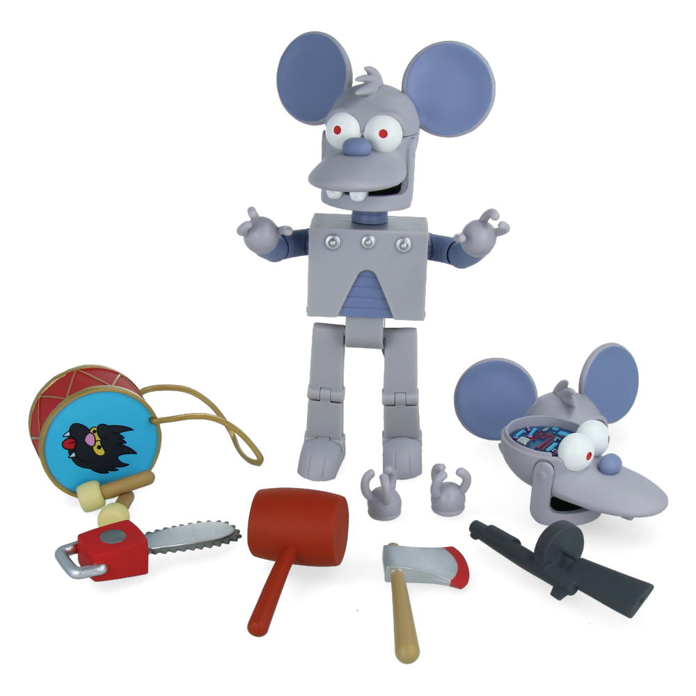 The Simpsons Robot Itchy Action Figure - Collectible Toy for Fans, Display & Play | Perfect for Home Decor, Gifts & Simpson Memorabilia Collections
