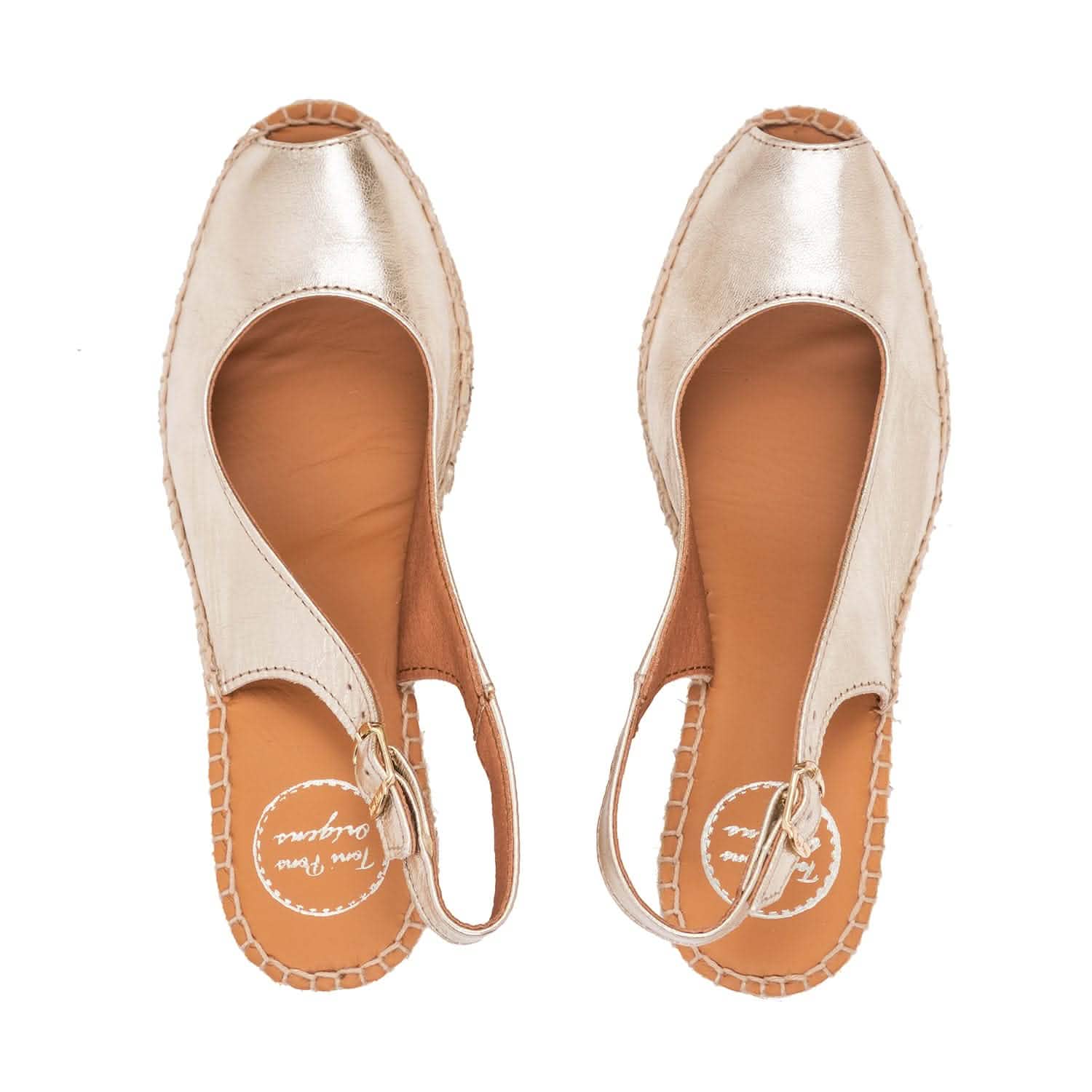 Women's Plain Leather Wedge Espadrilles - Comfortable Summer Sandals for Beach, Vacation & Casual Outings | Croacia