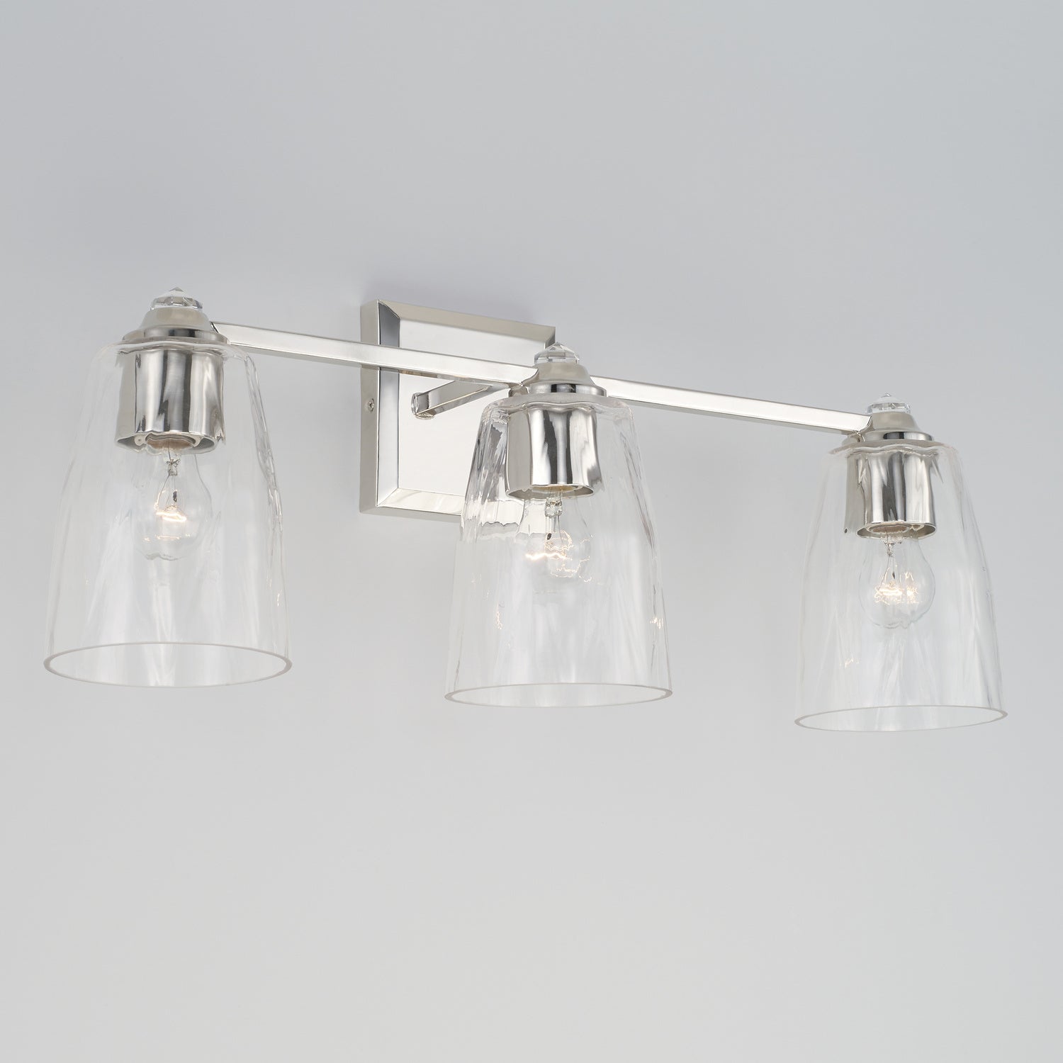 Capital Lighting Three Light Vanity - Modern Bathroom Light Fixture with Adjustable Arms, Brushed Nickel Finish - Perfect for Makeup, Shaving & Spa-Style Vanity Areas