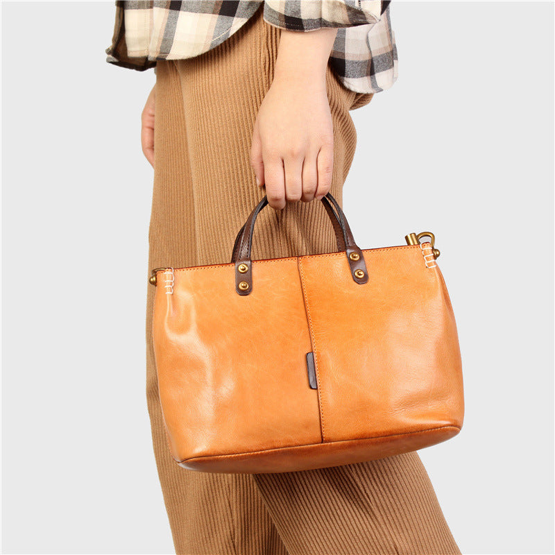 Handmade Italian Leather Work Handbag for Women - Elegant & Durable Professional Office Bag, Business Tote, Travel & Everyday Use