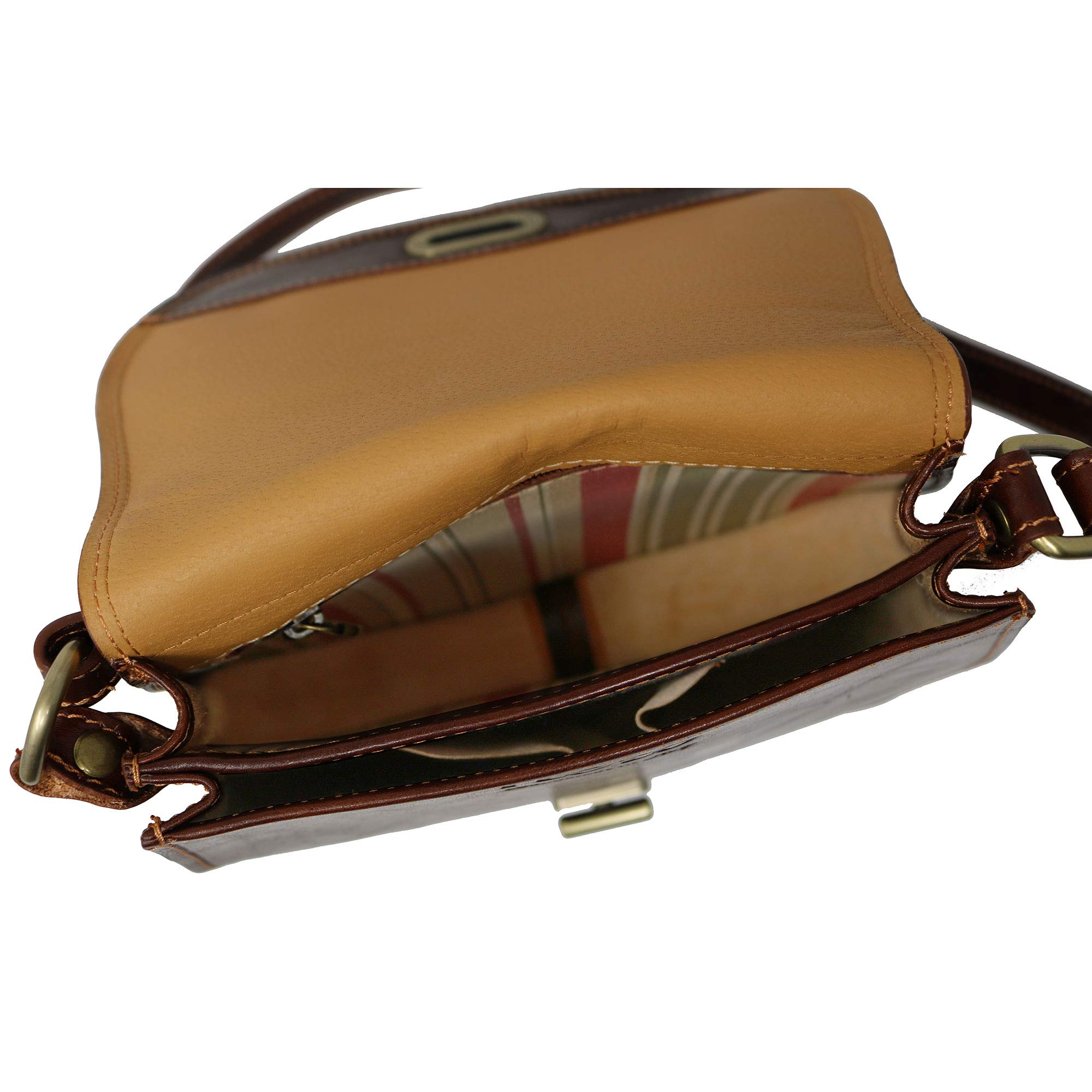 Floto Firenze Women's Saddle Bag - Vintage Leather Crossbody Shoulder Handbag Purse for Everyday Use, Travel & Date Night