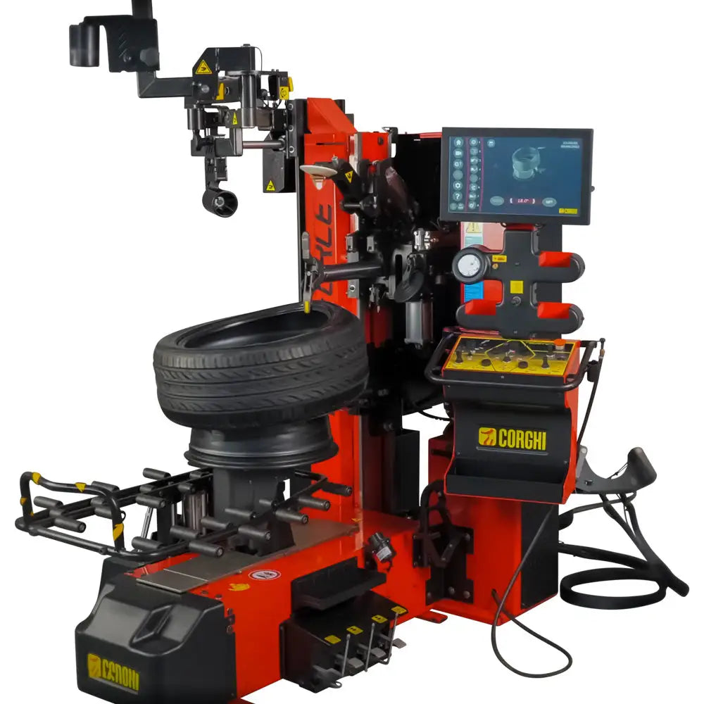 Corghi Master Force Hydraulic Tire Changer with Automatic Contactless Technology - Professional Wheel Service Equipment for Auto Repair Shops & Tire Stores