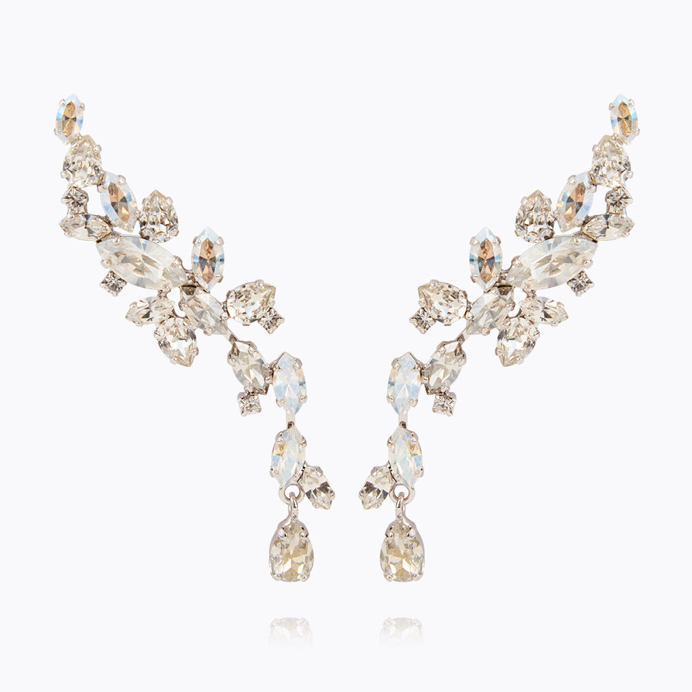 Sascha Crystal Earrings for Women - Elegant Dangle Drop Earrings for Party, Wedding & Evening Wear | Hypoallergenic & Lightweight Fashion Jewelry