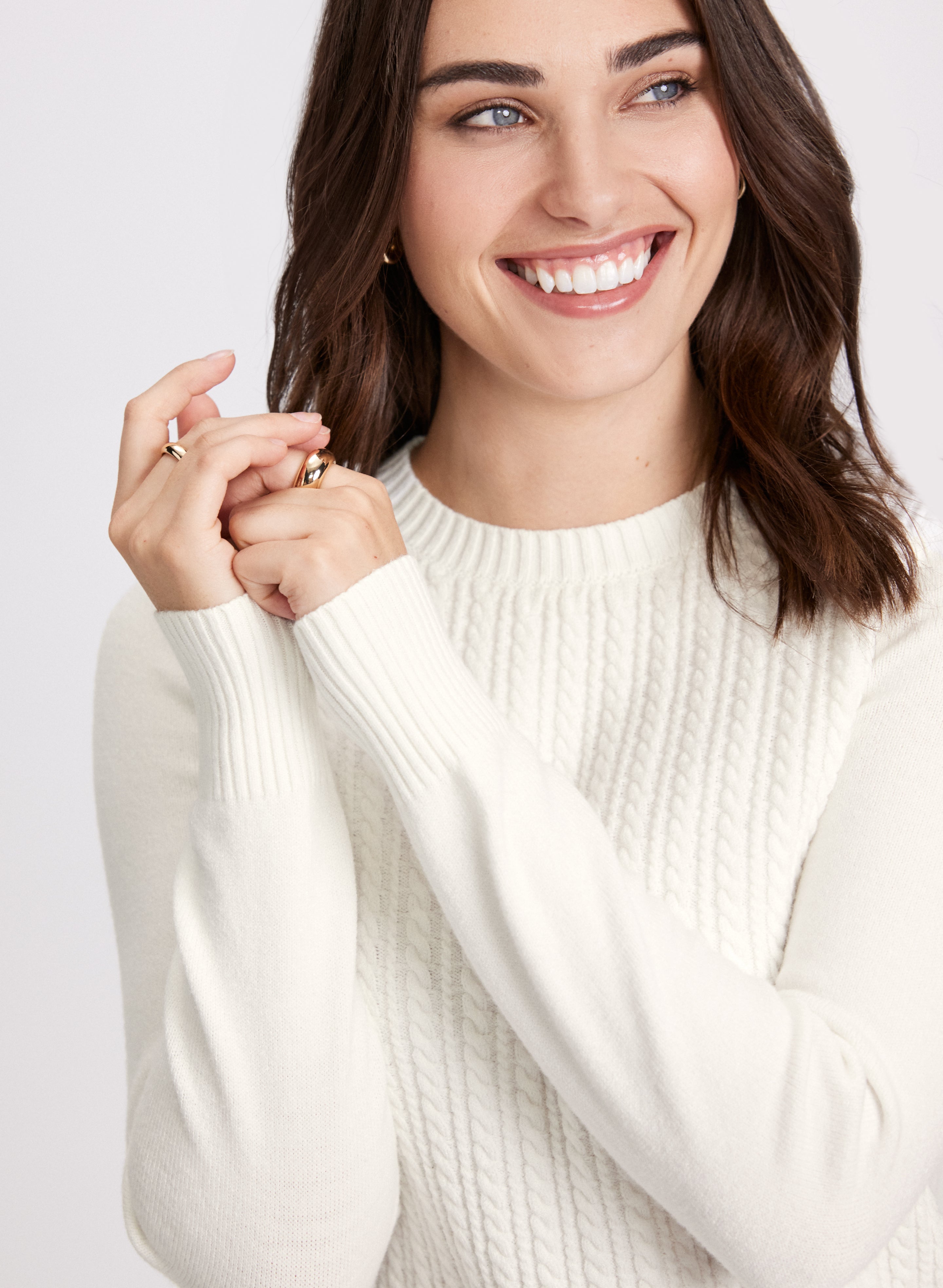 Cozy Cable Knit Sweater for Women - Soft Winter Pullover with Classic Knit Design | Perfect for Casual Outfits, Office Wear & Holiday Gatherings
