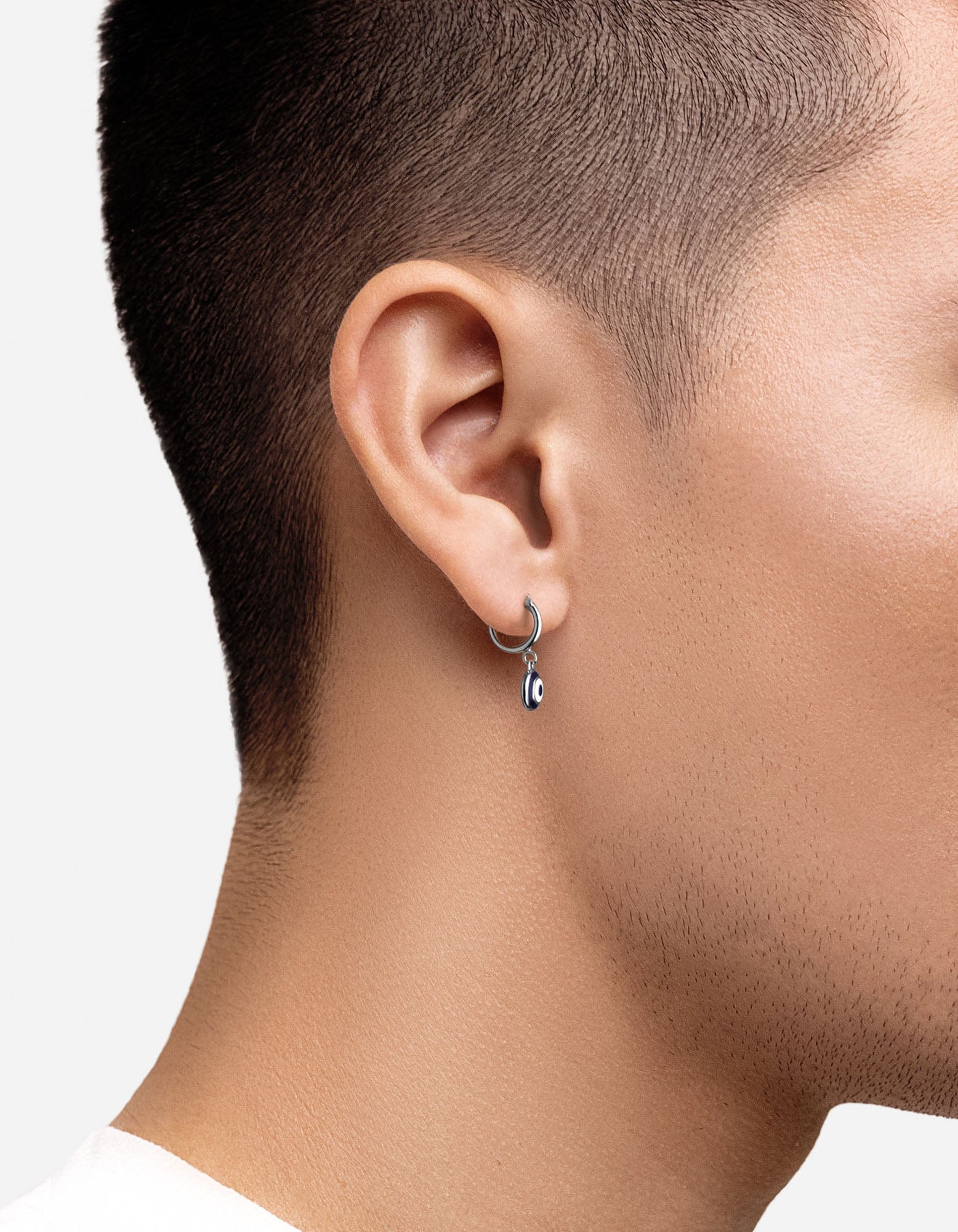Sterling Silver Black Huggie Hoop Earrings for Women - Minimalist Everyday Jewelry for Work, Date Night & Casual Outfits