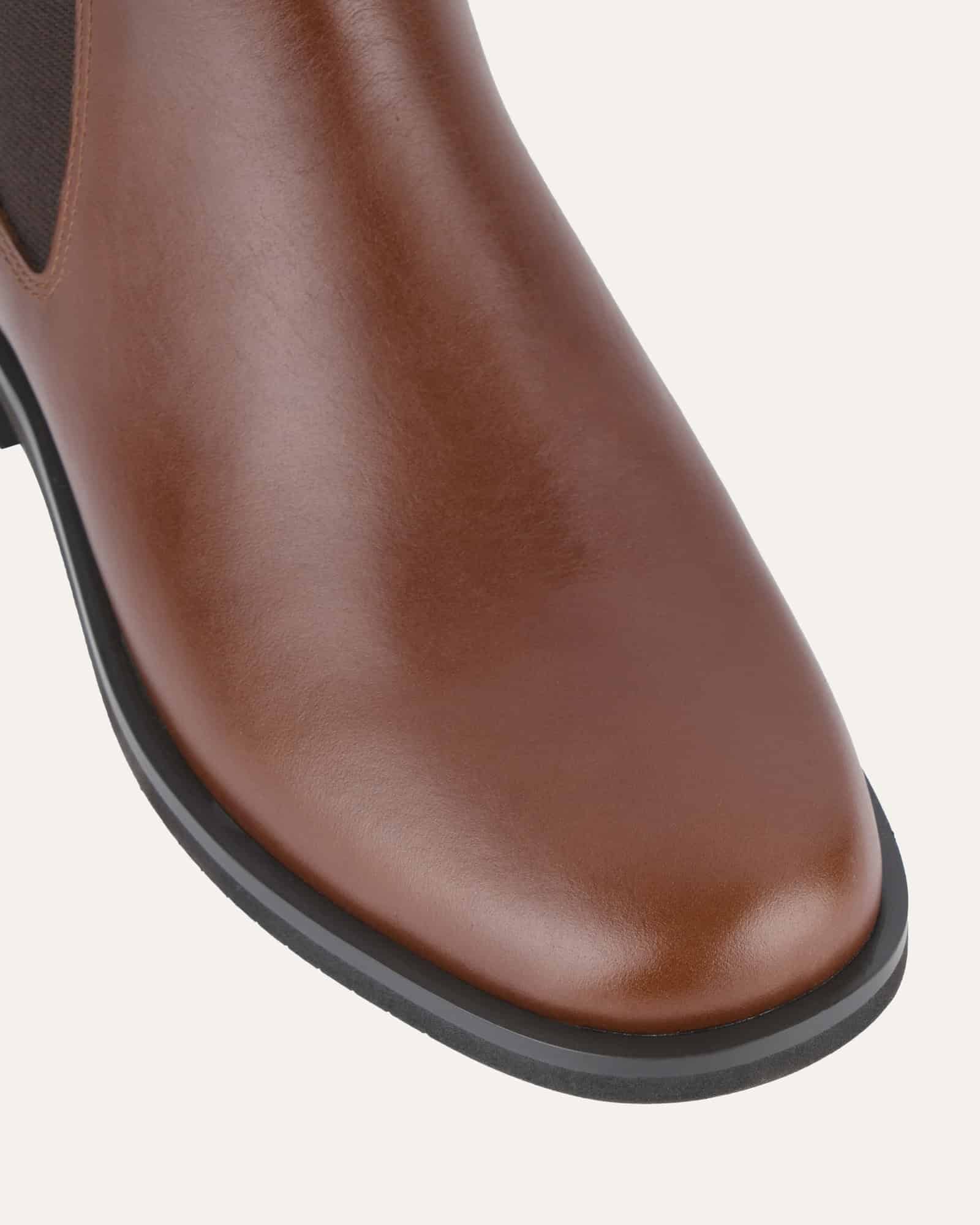 GABE Women's Flat Ankle Boots - Dark Chocolate Genuine Leather - Comfortable & Stylish for Fall, Winter & Casual Outfits