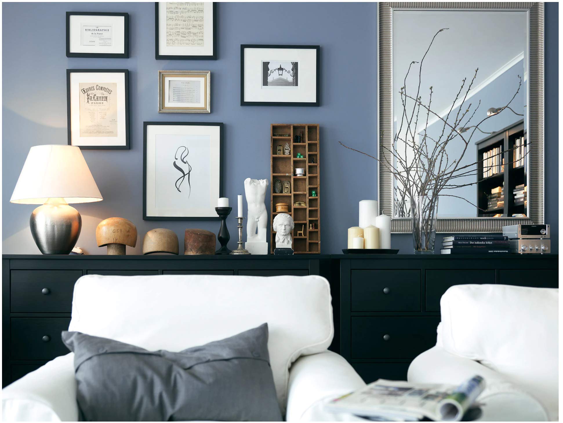 IKEA Ribba Black Picture Frame 12x16 Inches - Wall Art Display for Home, Office & Gallery Decor