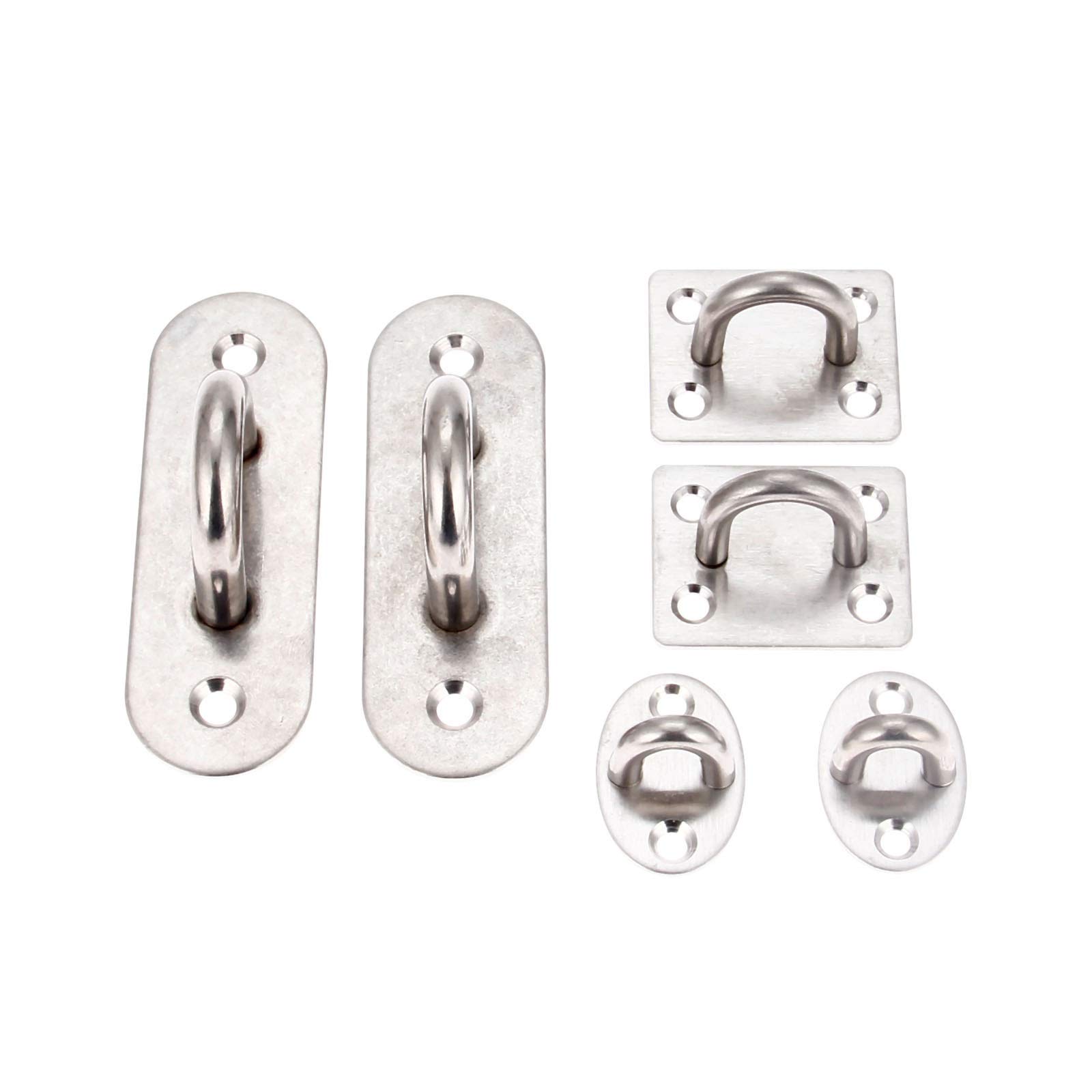 1Pc Stainless Steel U-Shaped Ceiling Mount Hook - Heavy Duty Base for Ceiling Fans, Hammocks, Leisure Sofas, Sandbags & Rings - 100 x 33mm (DUO ER) - Perfect for Home Gym, Patio, Garage & Outdoor Use