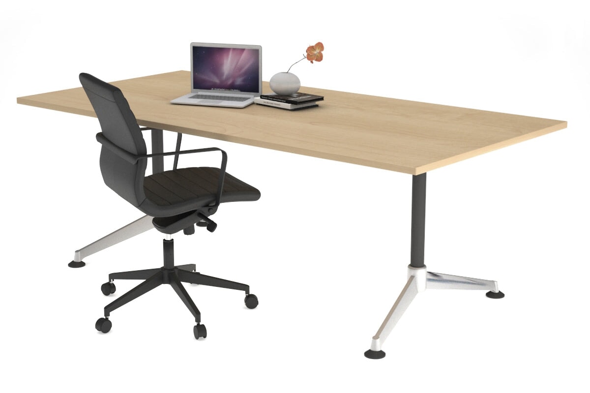 Premium Boardroom Table with Indented Chrome Legs - 1800L x 800W Blackjack Conference Table for Executive Office & Meeting Room