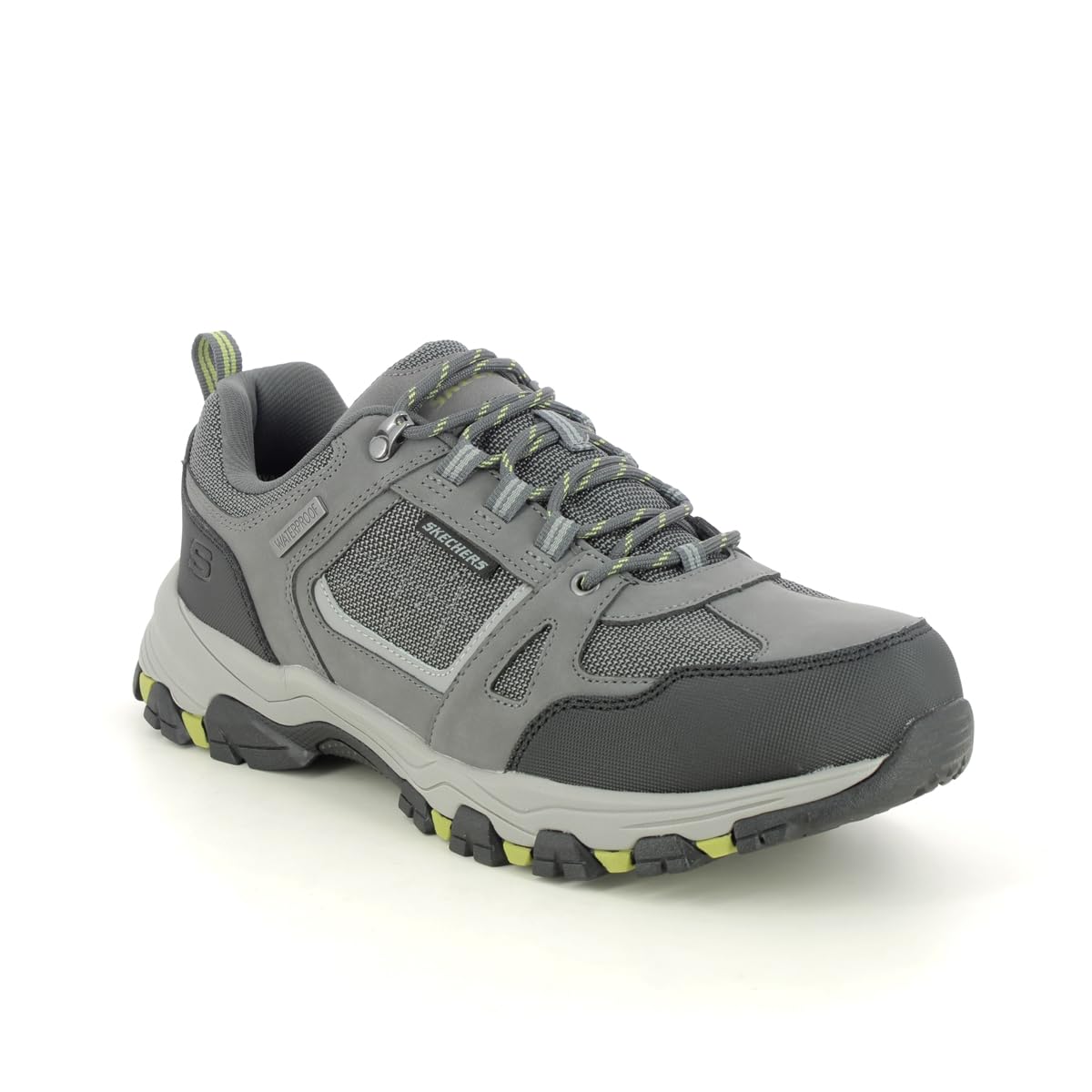 Skechers Selmen Forel Waterproof Walking Shoes for Men - Comfortable Lightweight Hiking & Outdoor Shoes - AW23 Charcoal - Perfect for Trail Walking, Travel & Everyday Wear