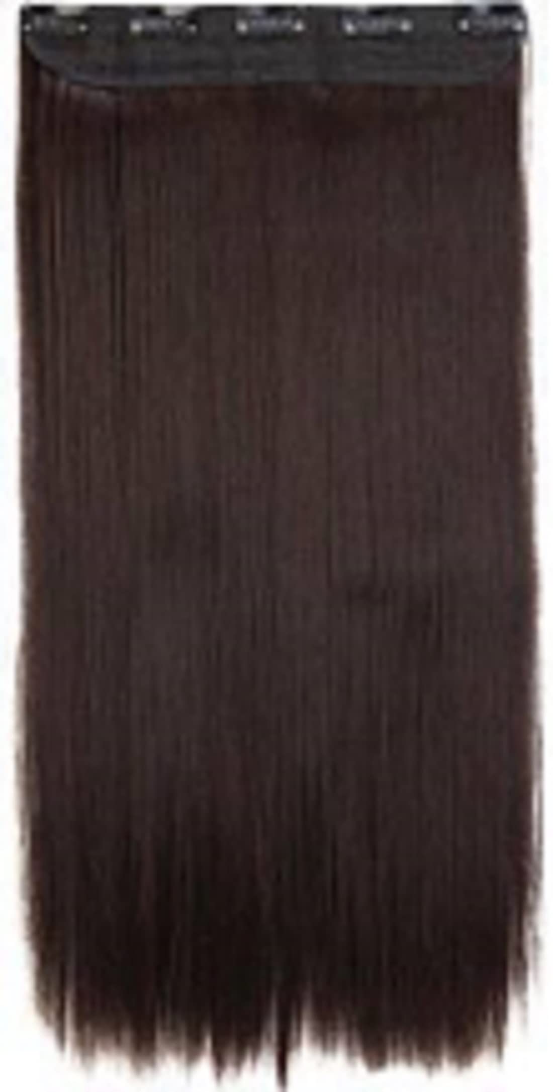 Abrish Straight Stylish Brown Hair Extensions for Women - Natural Looking Clip-In Remy Human Hair for Daily Wear & Special Occasions