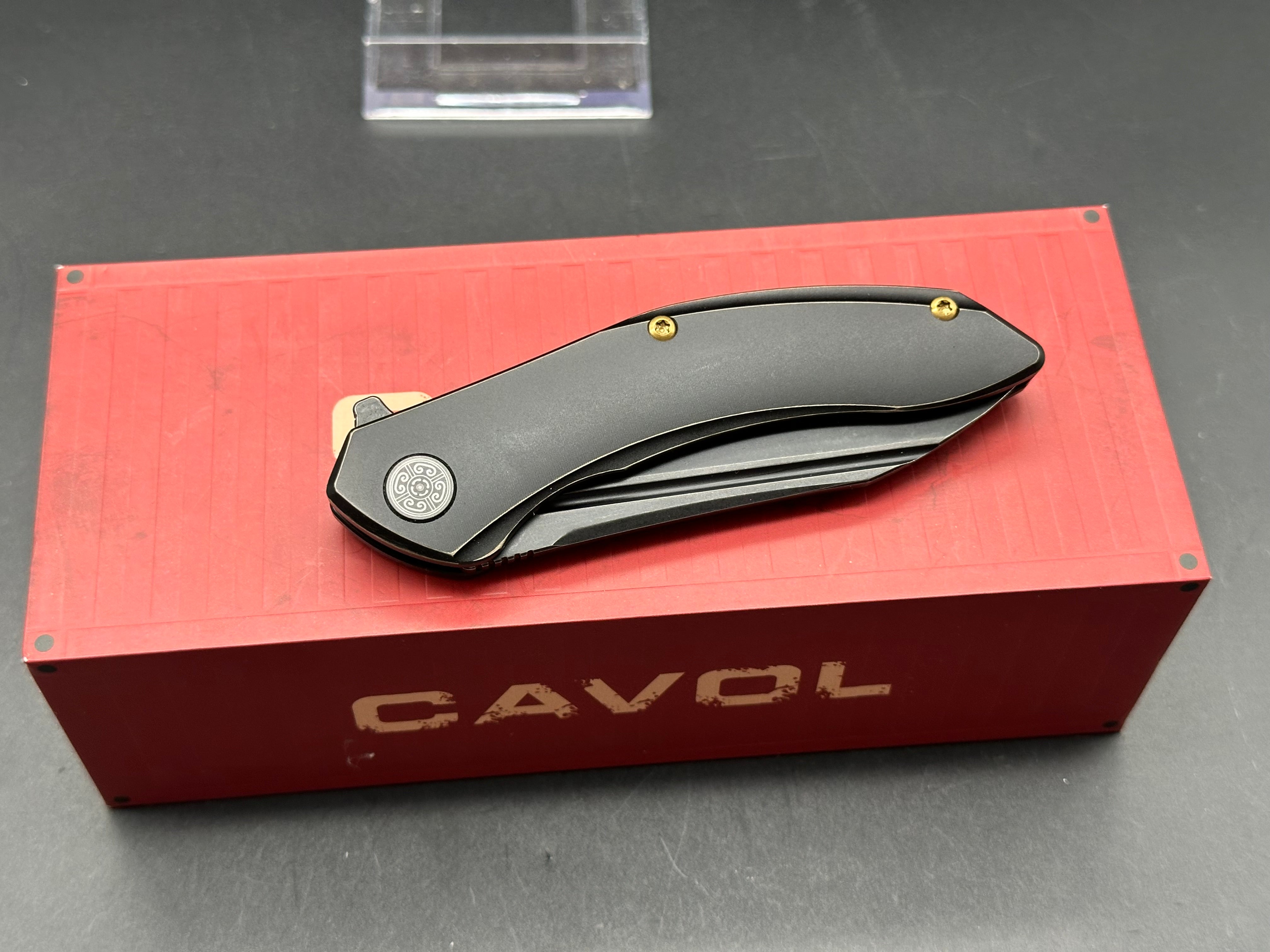 CAVOL KNIFE Bucarto C01 Flipper Knife - EDC Pocket Knife with Razor Sharp Blade, Tactical Folding Knife for Outdoor Camping, Hiking & Survival Gear