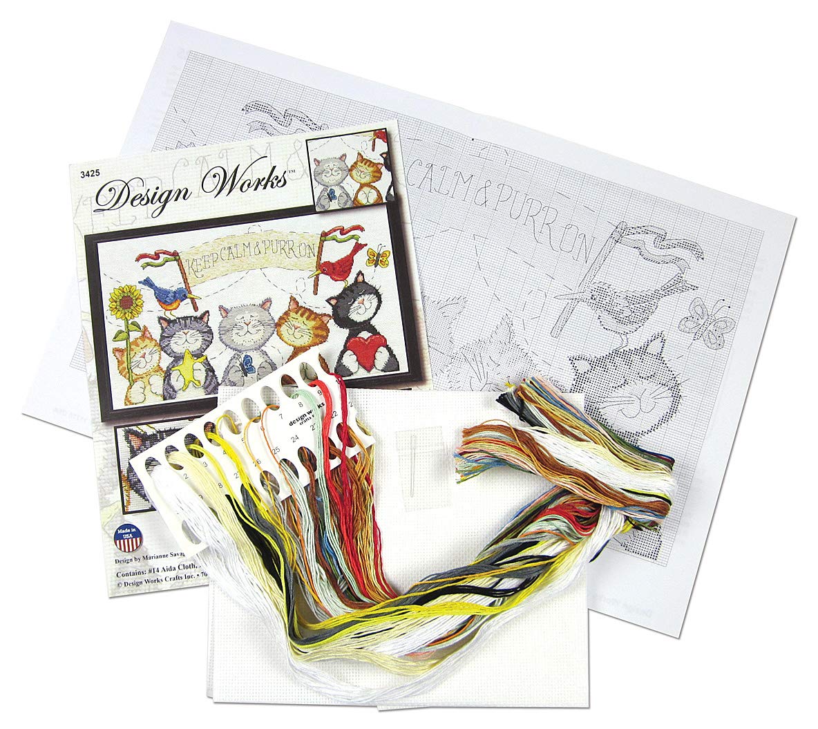 Design Works Crafts Counted Cross Stitch Kit - Complete Embroidery Set with Patterns & Threads | Perfect for DIY Home Decor, Gifts & Relaxation