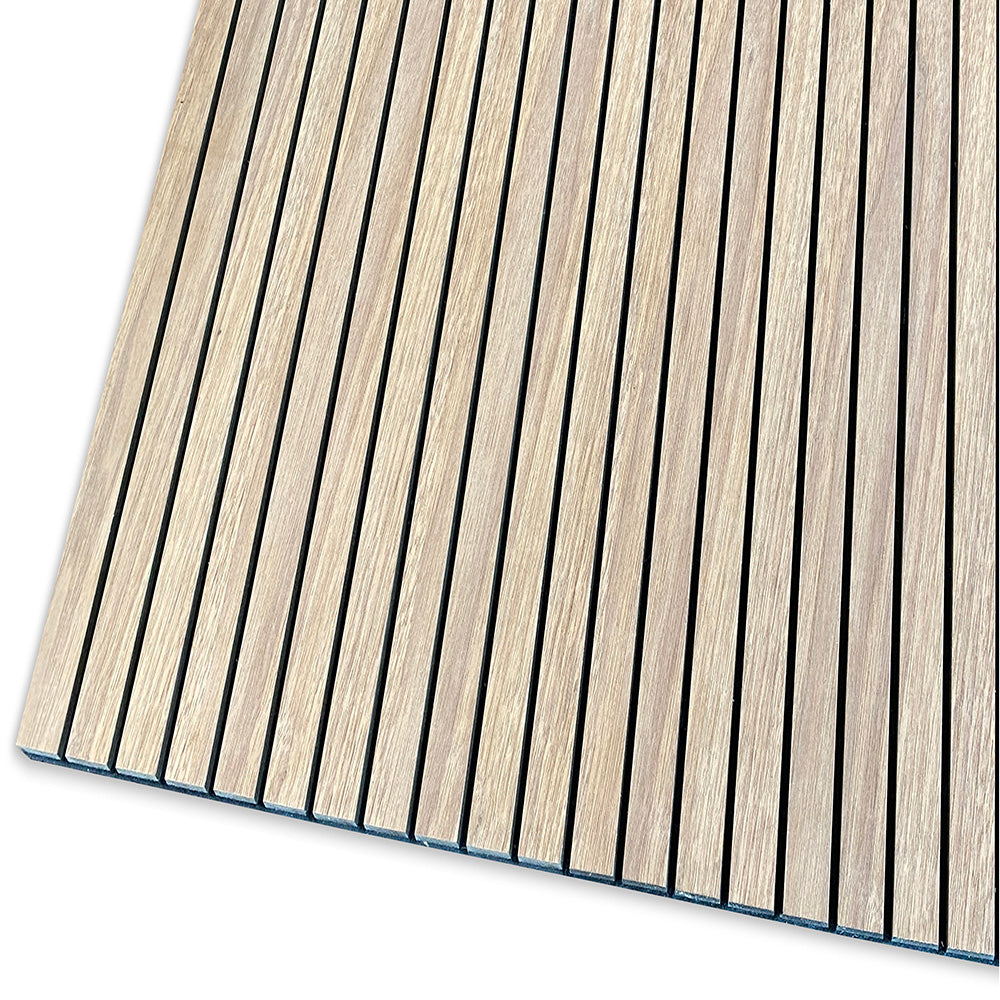 WOODFLEX Flexible Acoustic Wood Slat Wall Panel - Oak Veneer 2700mm x 600mm Slim Design for Home Theater & Office Soundproofing