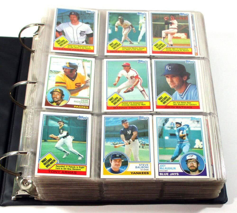 1983 Topps Baseball Complete Set - 792 Cards with Binder & Pages - Includes Gwynn, Boggs, Sandberg Rookie Cards - Perfect for Collectors, Investors & Sports Memorabilia Enthusiasts
