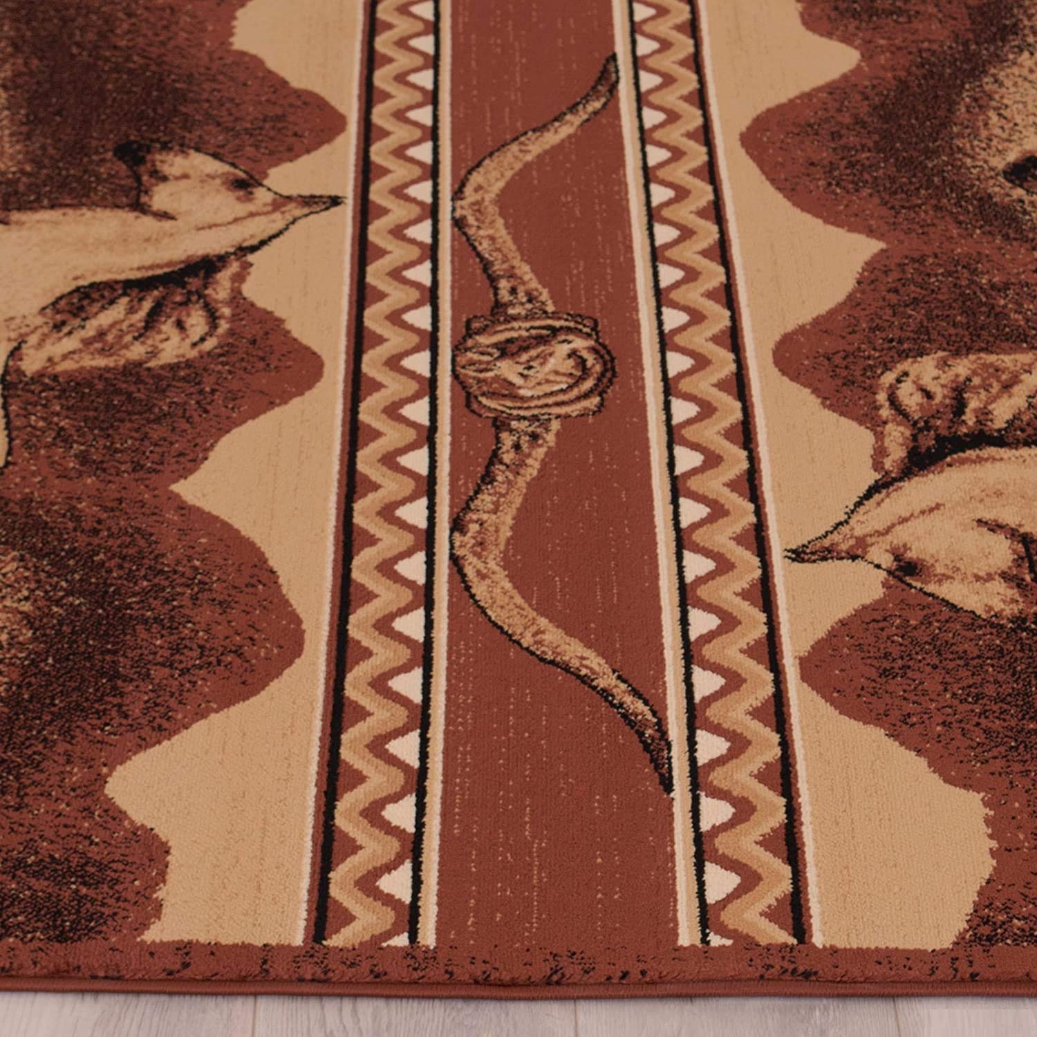 Champion Western Country Theme Running Horse Area Rug 7’8” X 10’8” - Handmade Southwestern Decor for Living Room, Bedroom & Ranch Style Homes