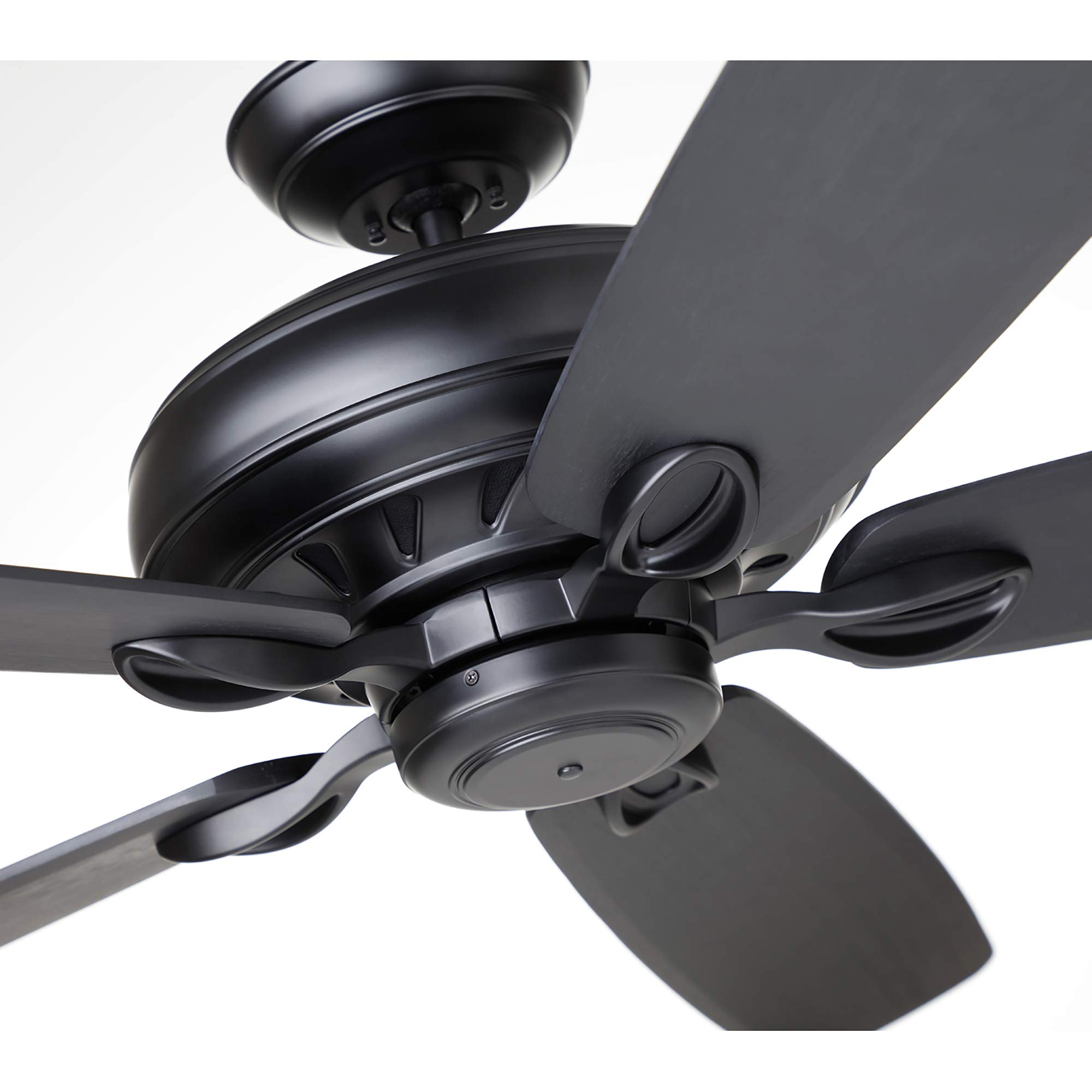 Kathy Ireland Home Penbrooke Select Eco Ceiling Fan with Premium Motor - Energy Star Certified, 6-Speed Wall Control, BBQ Black Finish | Quiet Operation for Bedroom, Living Room & Outdoor Patio | Blades Sold Separately