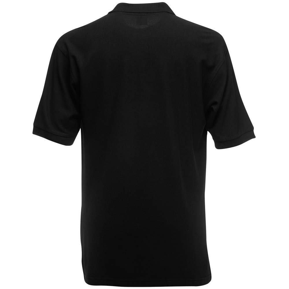 Fruit of the Loom Men's 65/35 Heavyweight Pique Short Sleeve Polo Shirt - Large, Burgundy Red - Comfortable Work & Casual Wear for Office, Golf & Outdoor Activities
