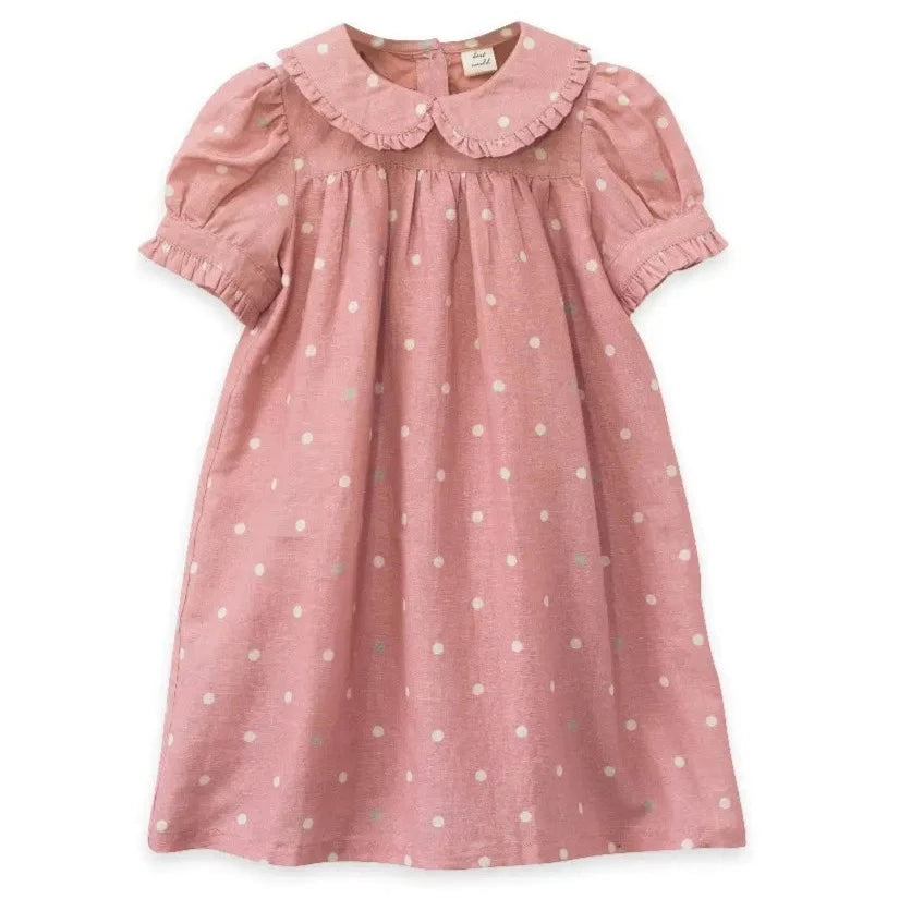 Beet World Selah Dress - Pink Polka Dot Floral Summer Dress for Women | Casual, Party & Wedding Guest Outfit