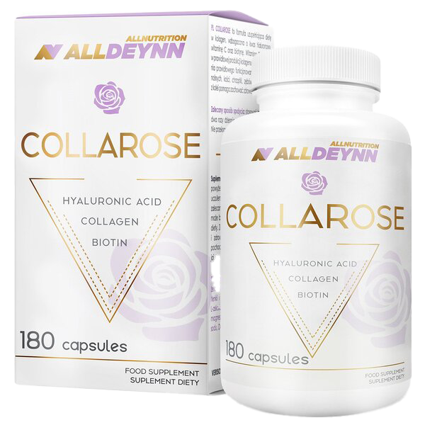 Allnutrition AllDeynn Collarose Capsules - 180 Count | Premium Collagen Supplement for Skin & Joint Support | Perfect for Daily Wellness & Anti-Aging Routine