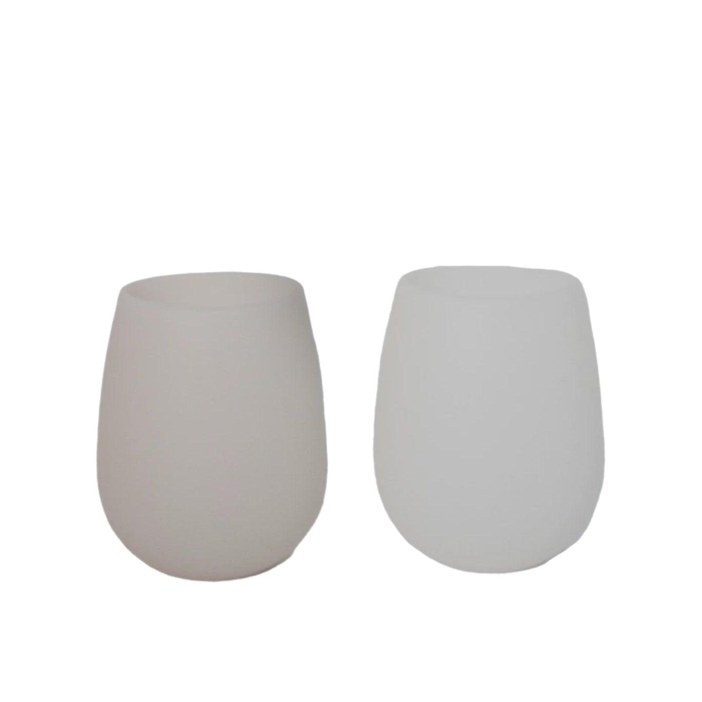 Premium White & Dove Gray Silicone Glasses - Shatterproof, BPA-Free Drinking Glasses for Home, Outdoor, and Party Use